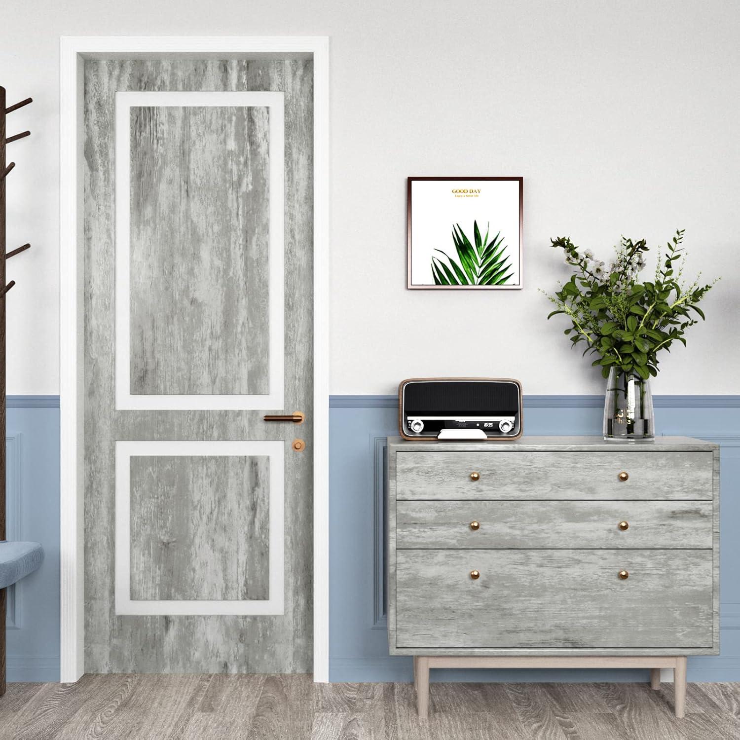 Papel Contacto Autoadhesivo Madera Gris WESTICK 40.1x198.1 cm