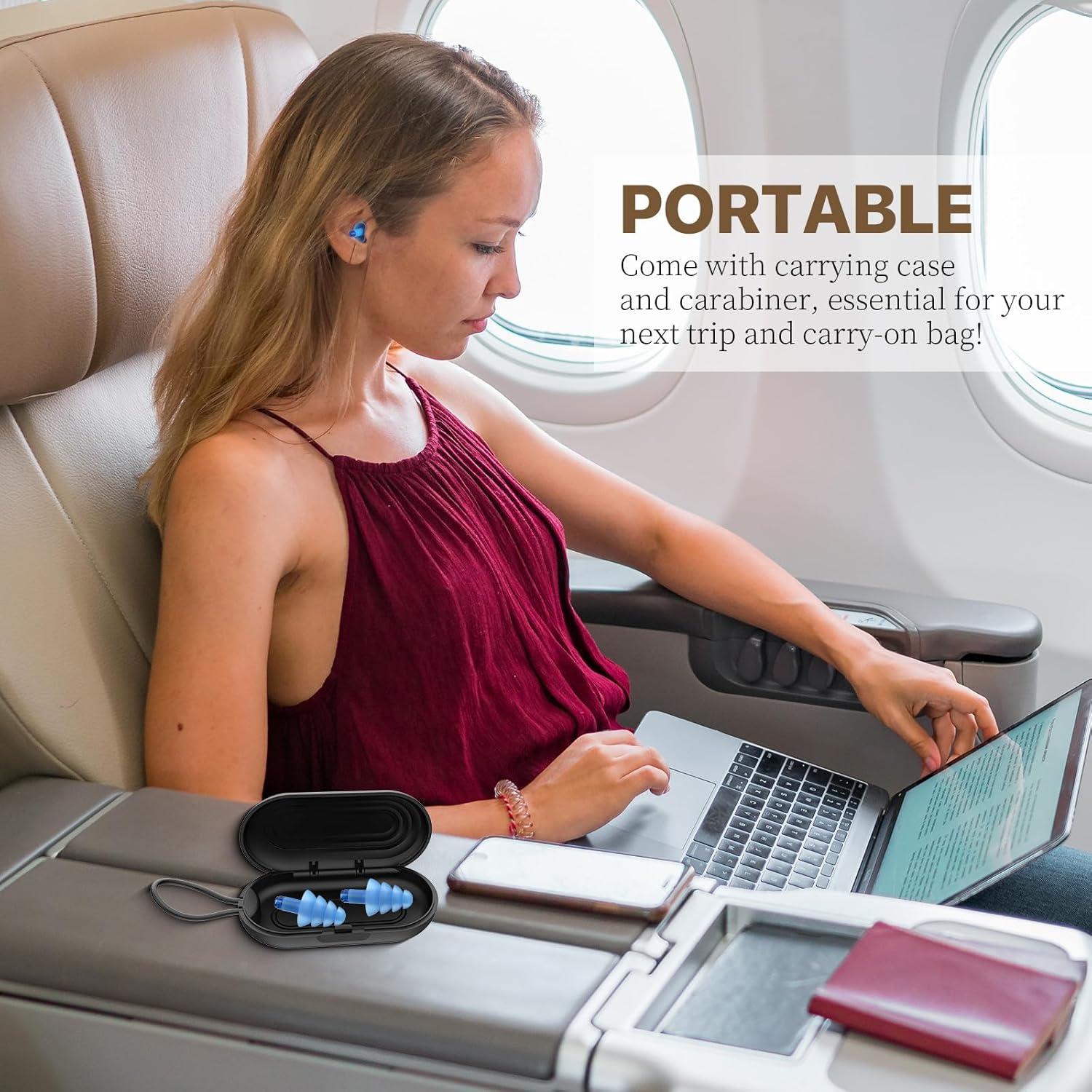 Tapones para oídos Hearprotek Azul, alivio de presión y ruido