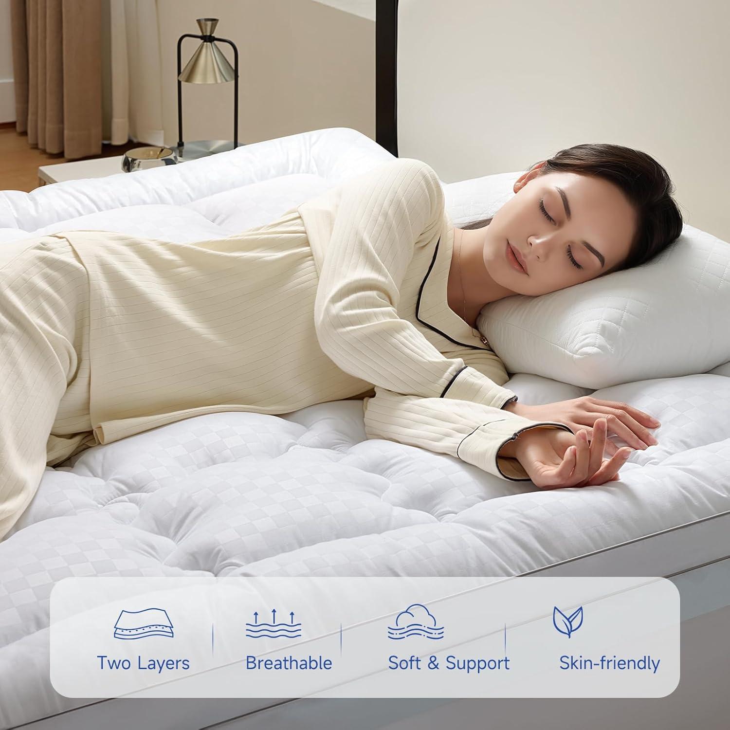 Colchón Topper Choc Chick Twin 3.5" Espuma con Memoria Gel Frío