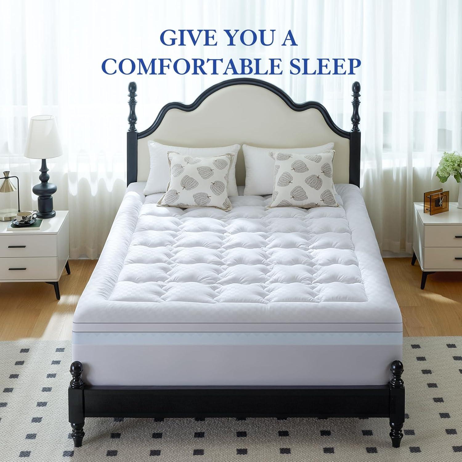 Colchón Topper Choc Chick Twin 3.5" Espuma con Memoria Gel Frío