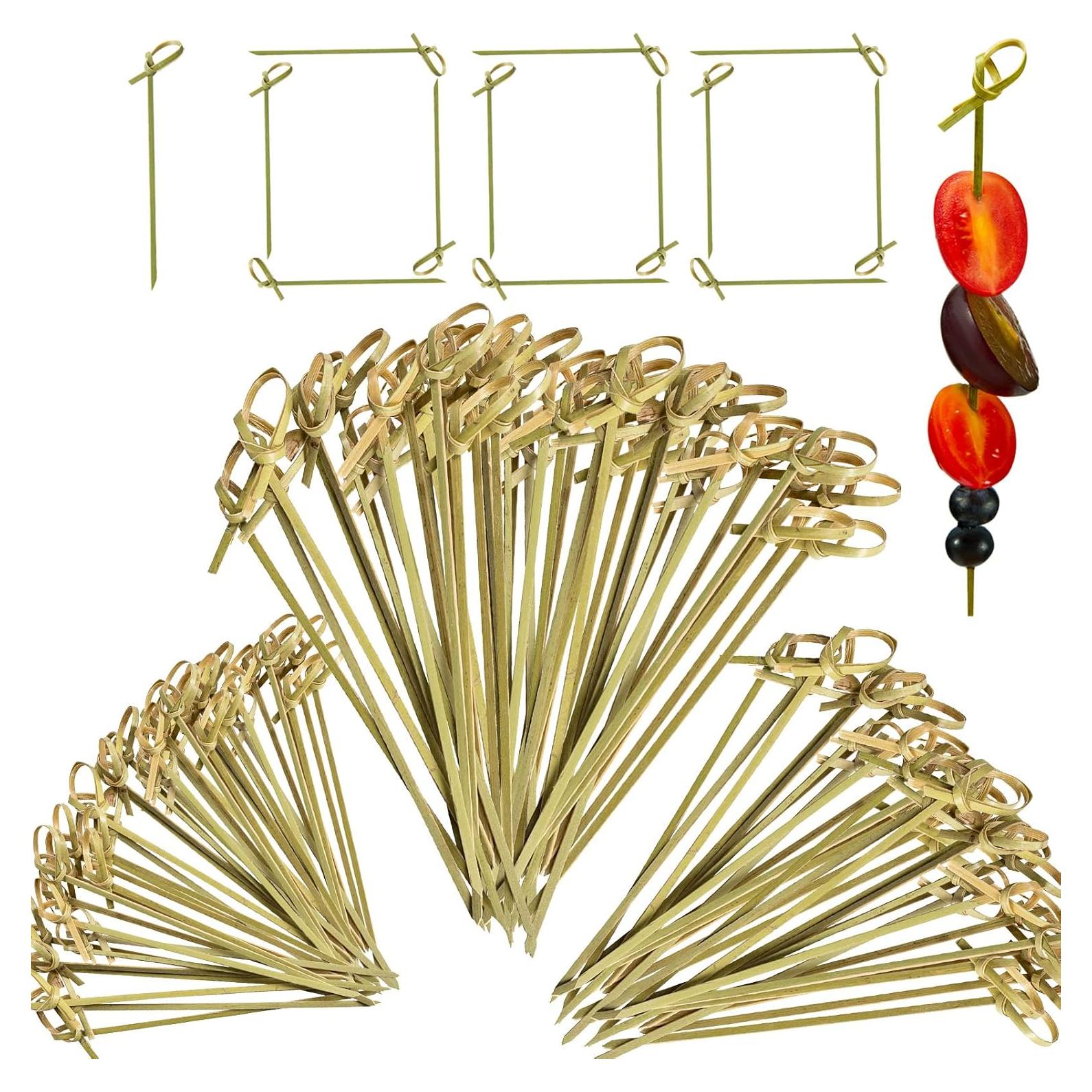 1000 Palillos de Cóctel de Bambú 10cm 12cm 15cm Potchen