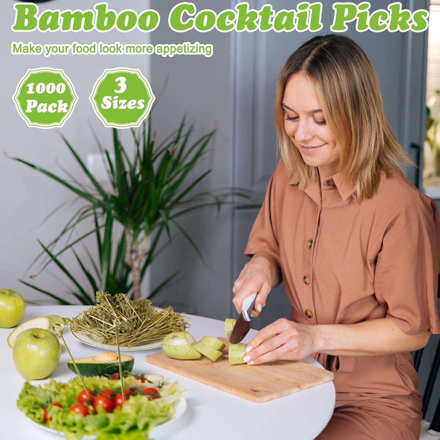 1000 Palillos de Cóctel de Bambú 10cm 12cm 15cm Potchen