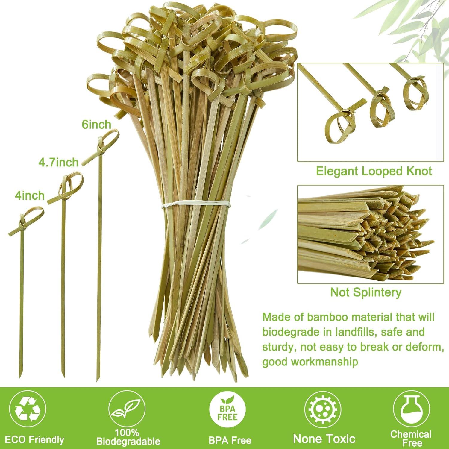 1000 Palillos de Cóctel de Bambú 10cm 12cm 15cm Potchen