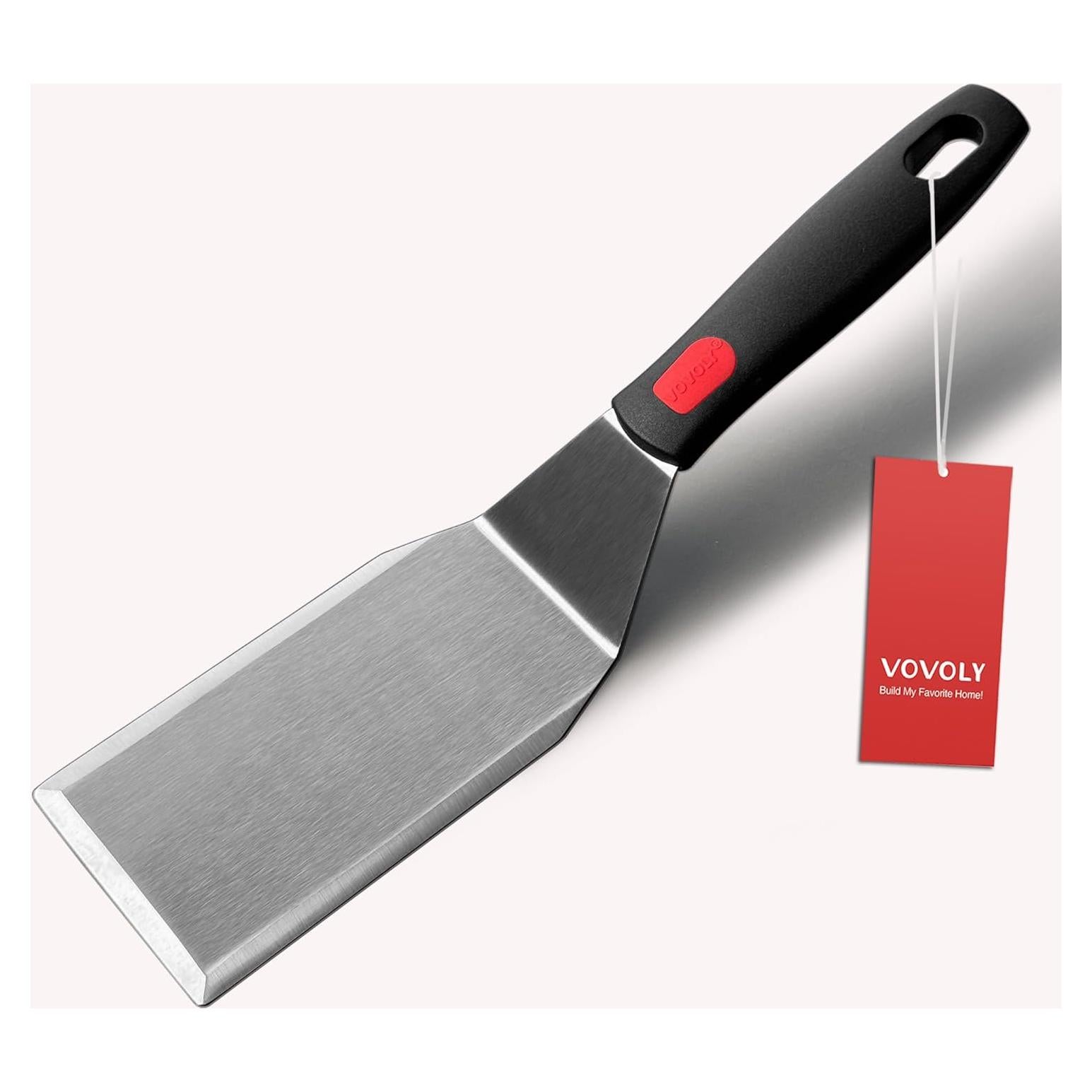 Espátula de Metal Vovoly con Mango de Silicona 12.7 x 7 cm