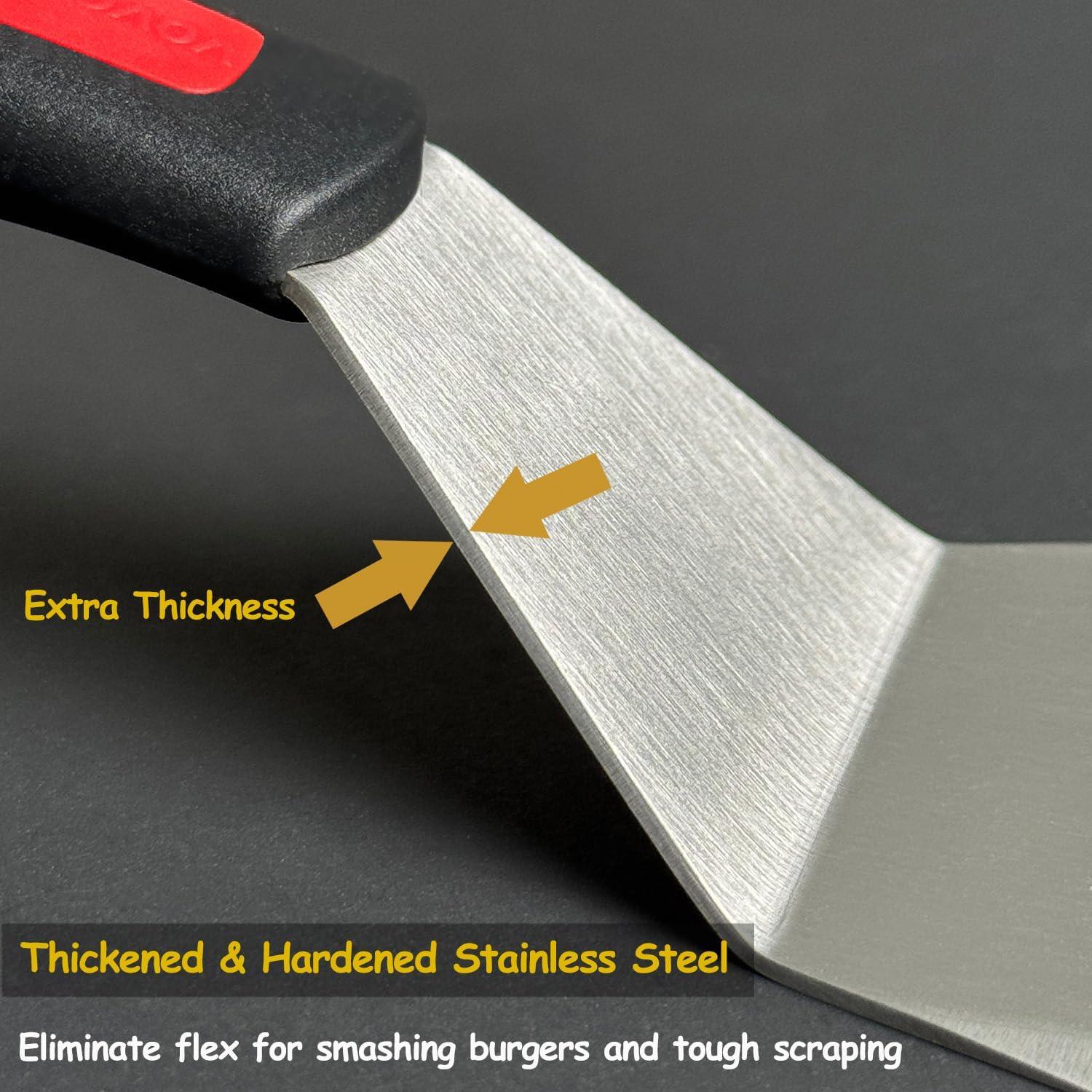 Espátula de Metal Vovoly con Mango de Silicona 12.7 x 7 cm