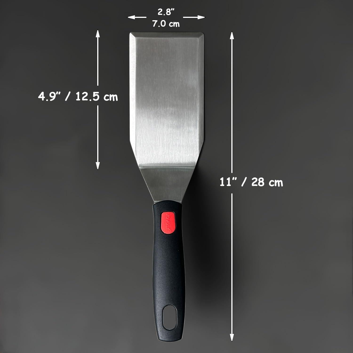 Espátula de Metal Vovoly con Mango de Silicona 12.7 x 7 cm