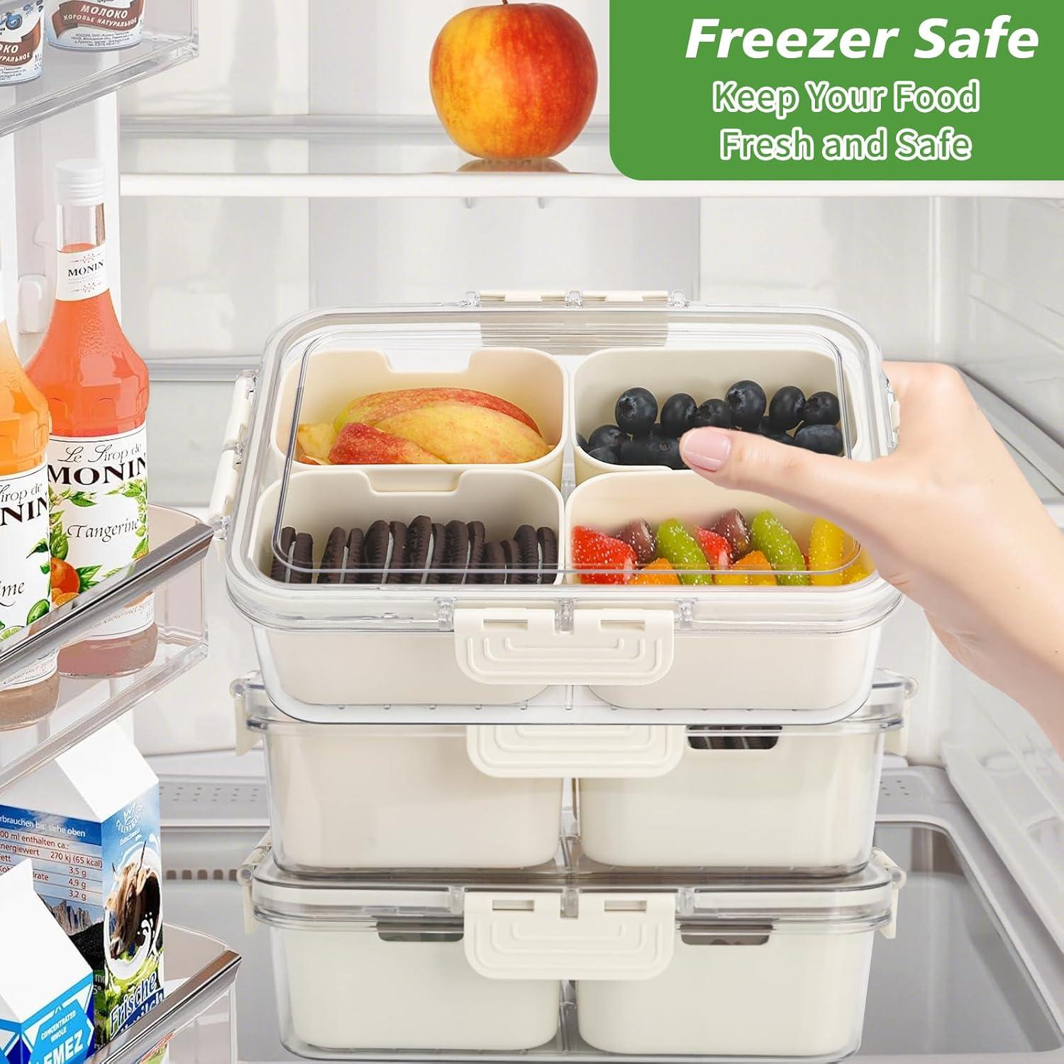 Contenedor de Snacks 4 Compartimentos Shopwithgreen Blanco