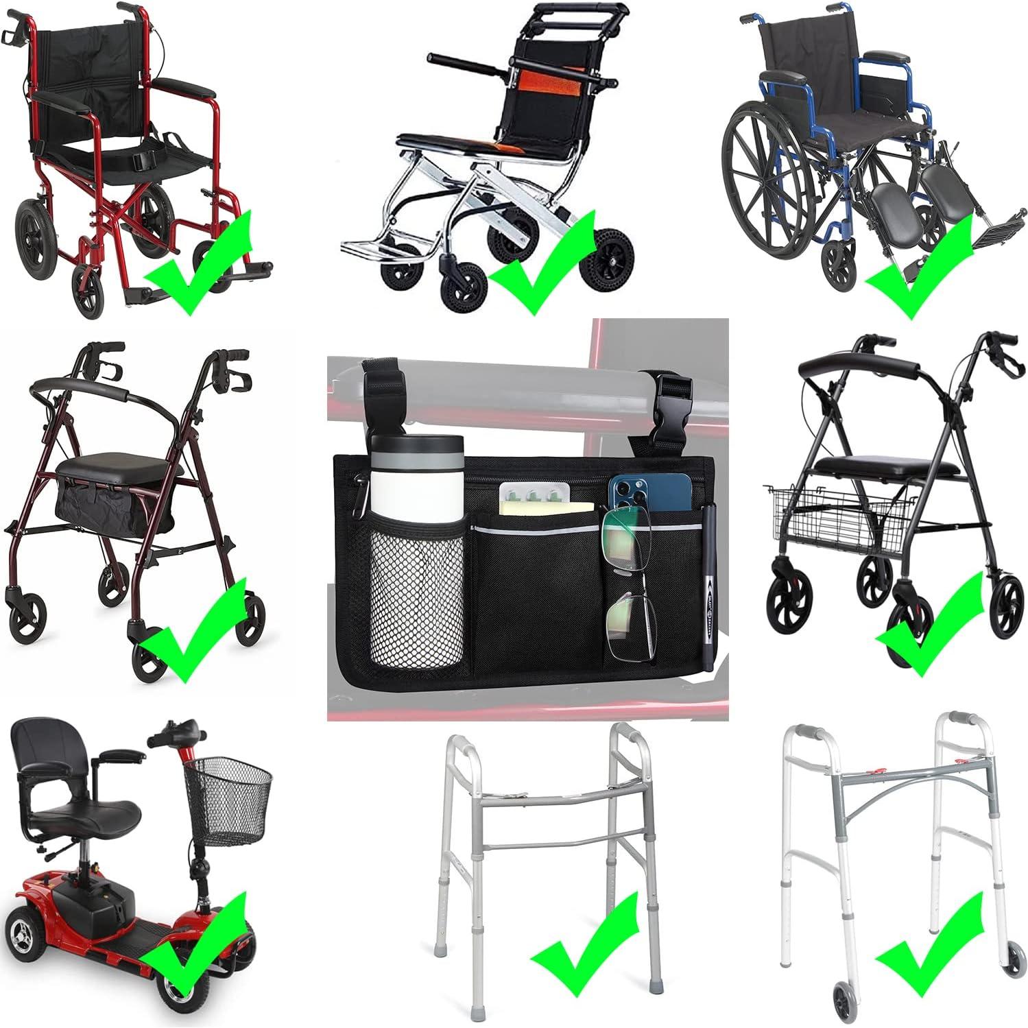 Bolsa Lateral para Silla de Ruedas HSGEZUOQI - Impermeable, Negro