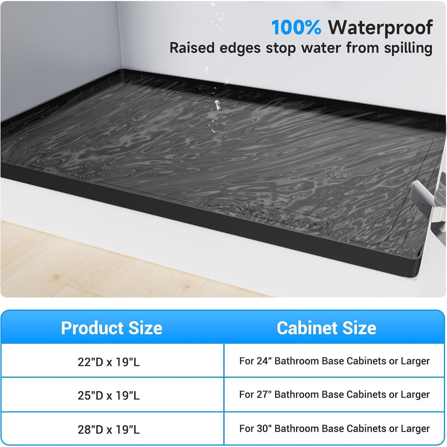 Alfombrilla impermeable Aisslro para fregadero 71x48 cm silicona