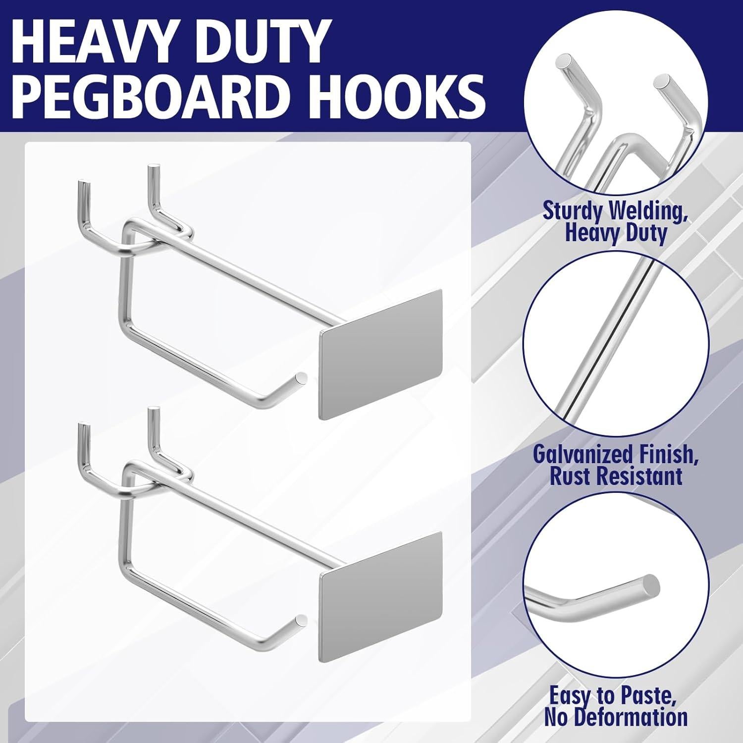 Paquete de 50 Ganchos para Tablero de Clavos Zonon 10.16 cm