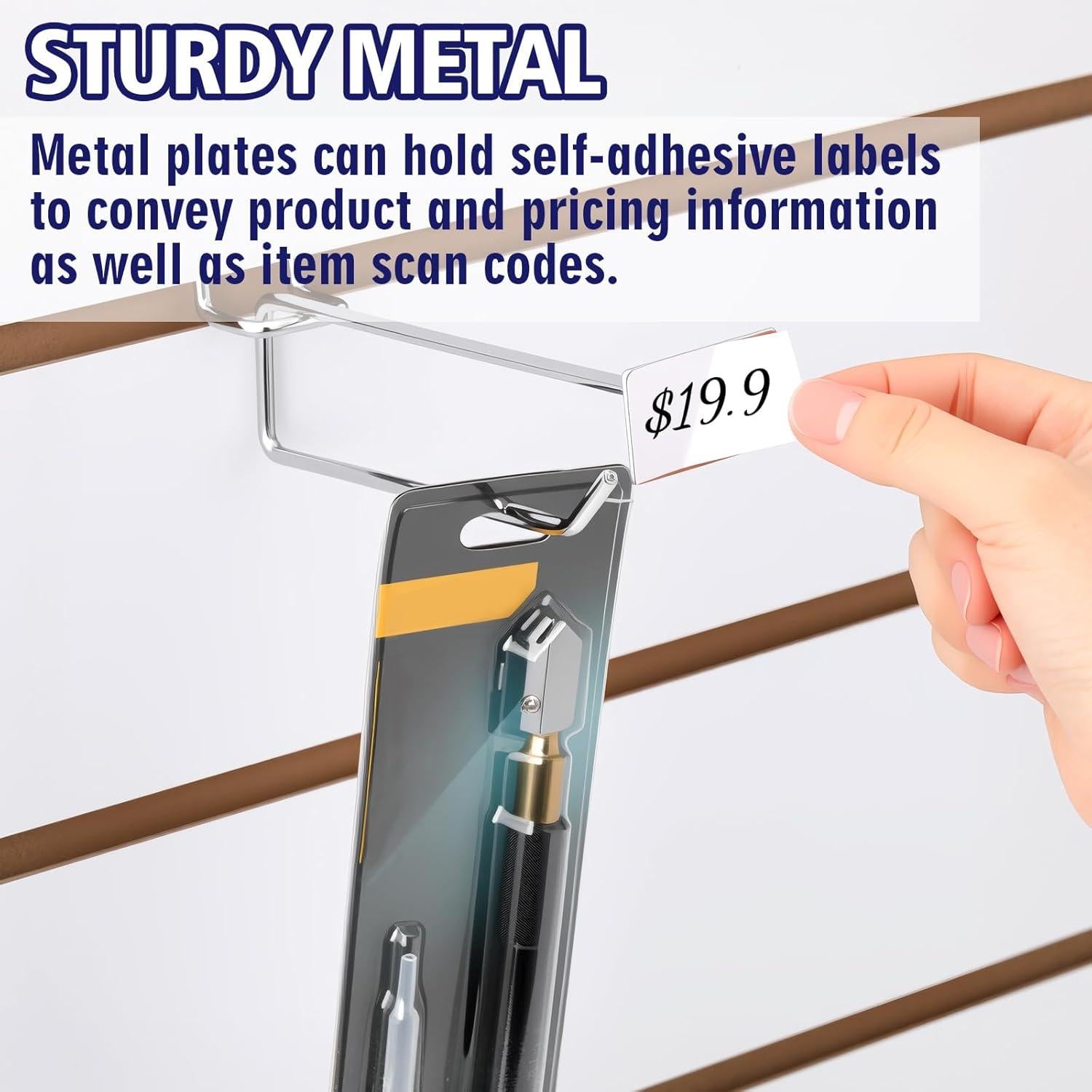 Paquete de 50 Ganchos para Tablero de Clavos Zonon 10.16 cm