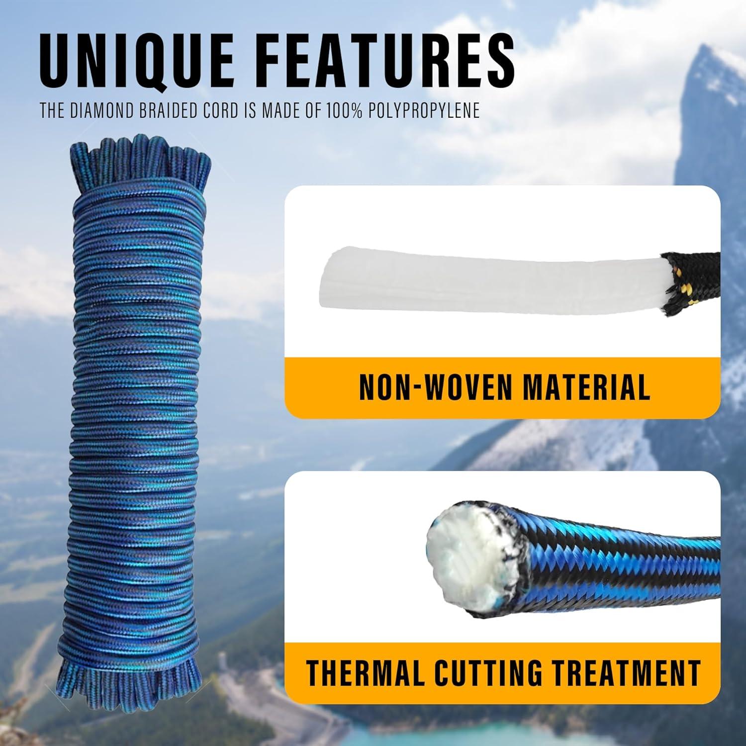 Cuerda de Polipropileno Trenzada GIAHAND 0.95 cm 18.29 m Azul