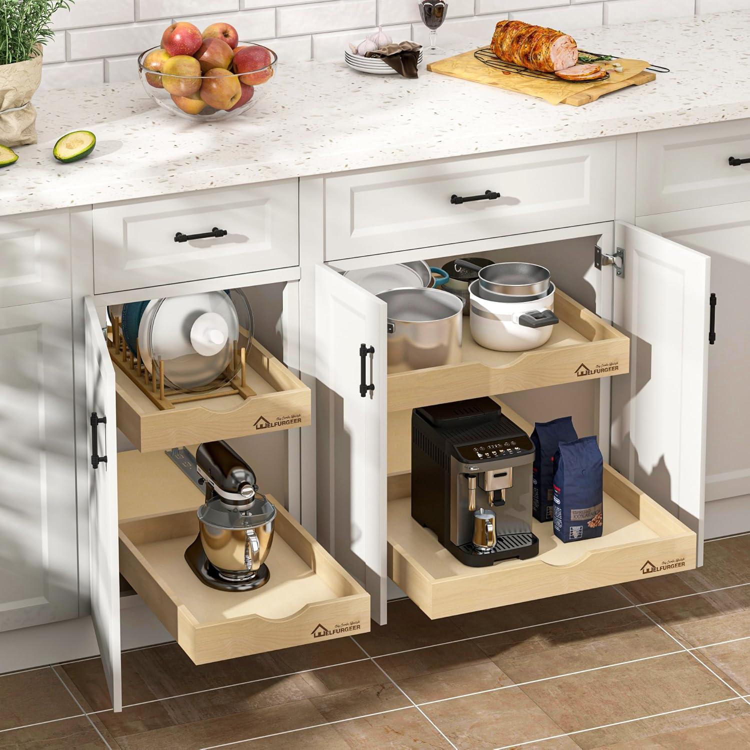 Cajones Extraíbles WelFurGeer para Gabinetes 35.56 cm x 55.88 cm