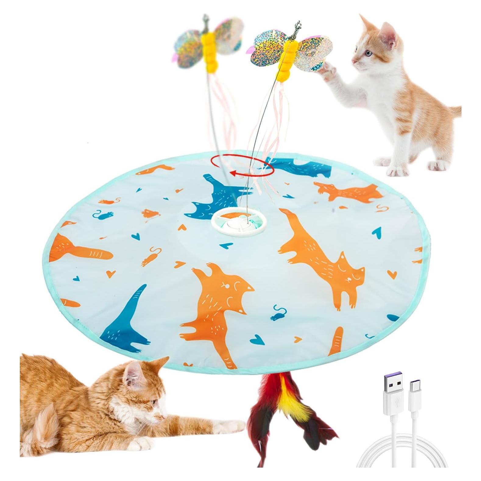 Juguete Interactivo para Gatos Valonii 2 en 1 con Plumas