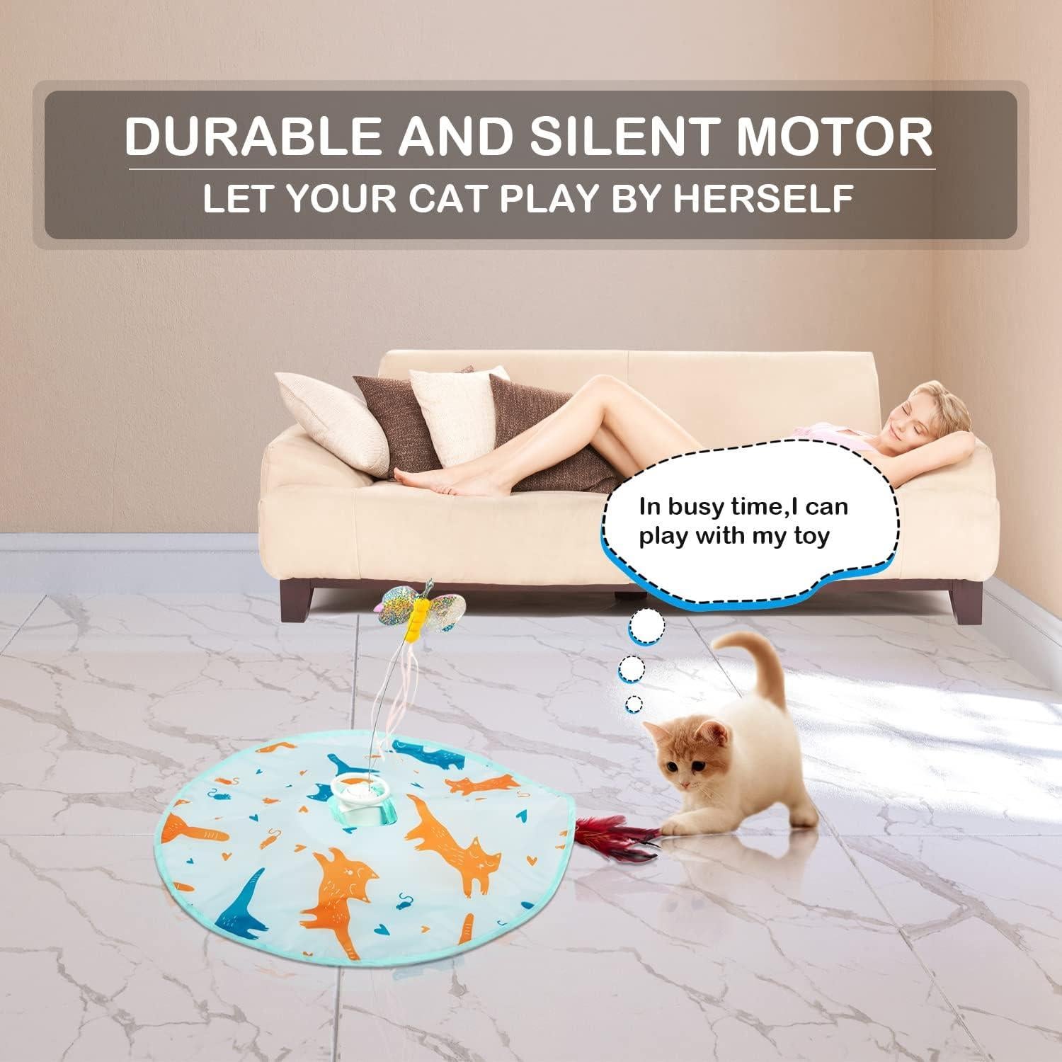 Juguete Interactivo para Gatos Valonii 2 en 1 con Plumas