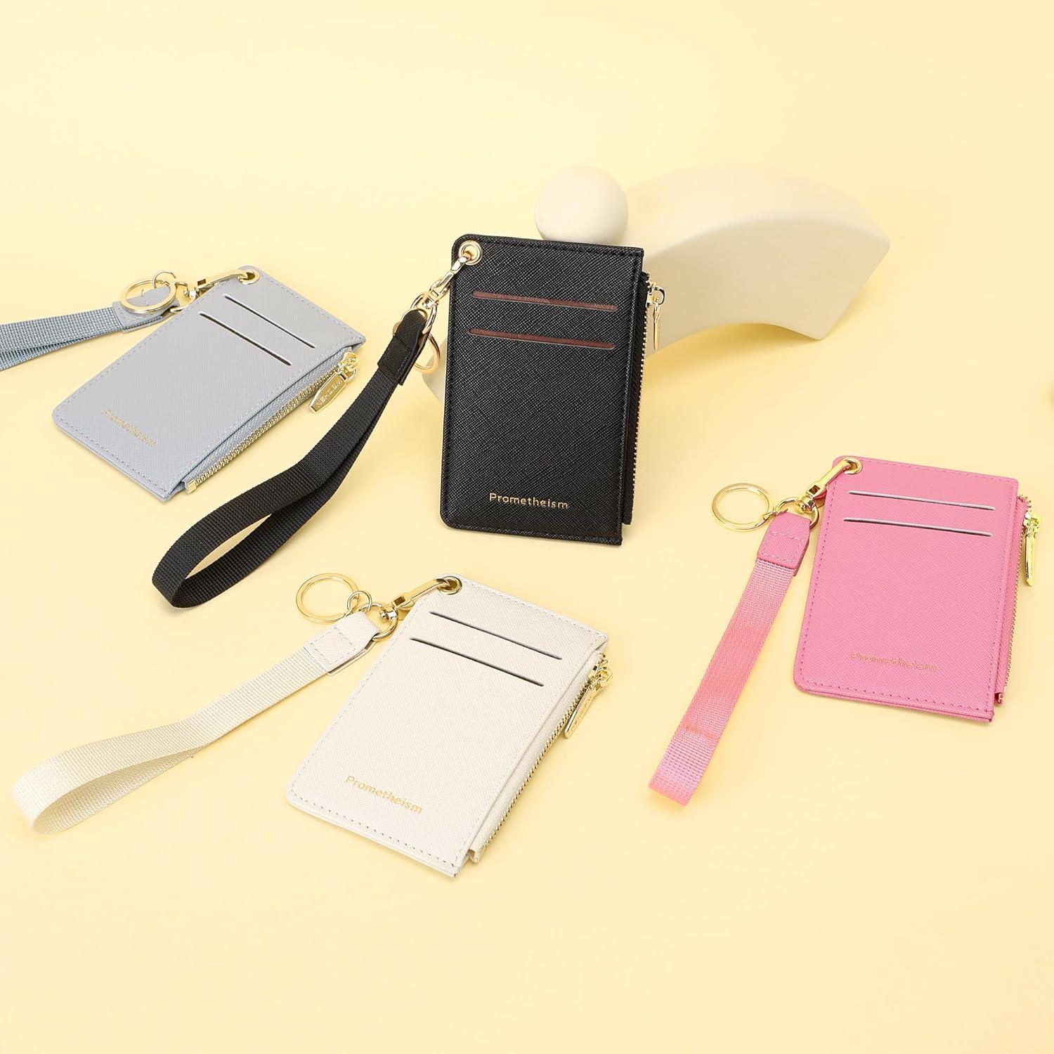 Cartera de Cuero Delgado para Mujeres Prometheism - Beige