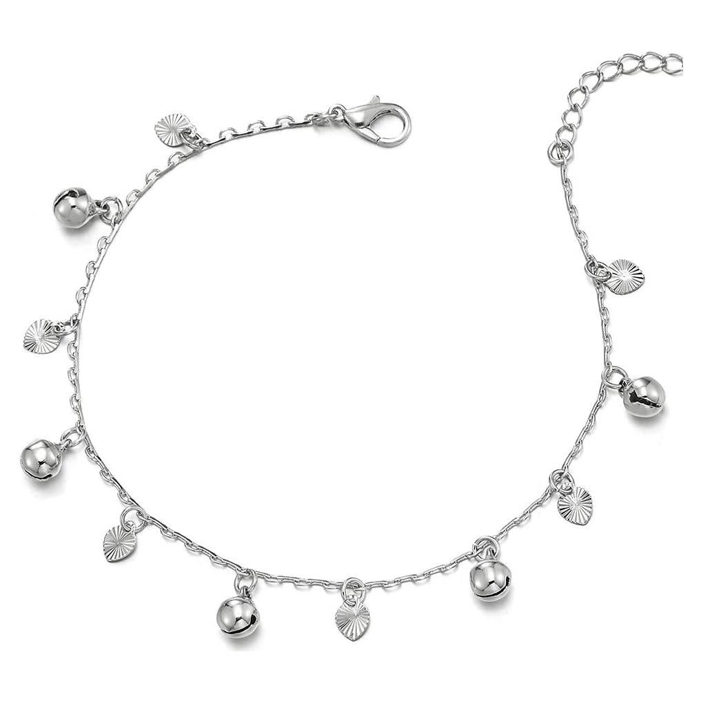 Pulsera de Tobillo Ajustable COOLSTEELANDBEYOND con Corazones