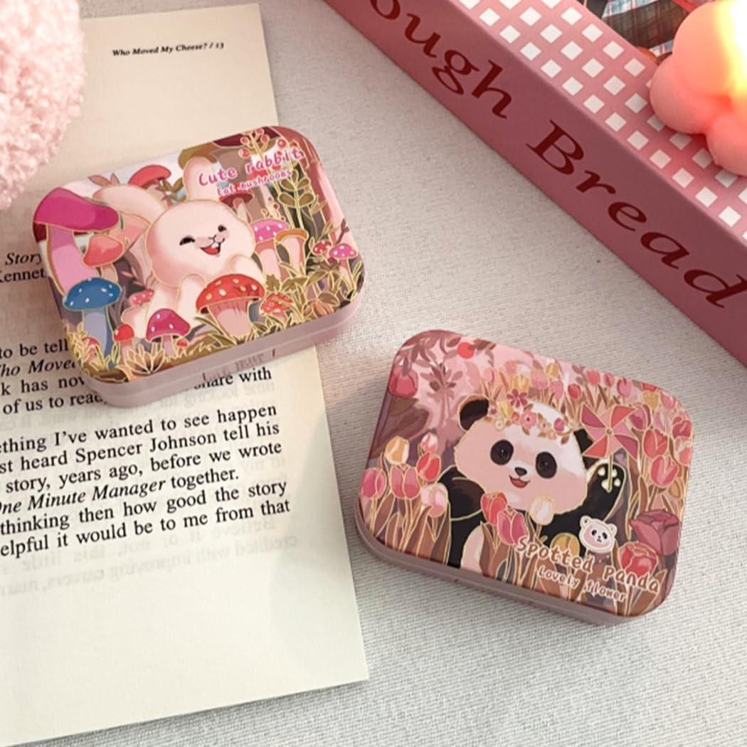 Estuche para Lentes de Contacto Vifirstew Panda con Espejo