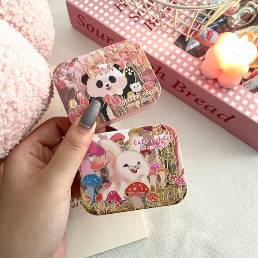 Estuche para Lentes de Contacto Vifirstew Panda con Espejo