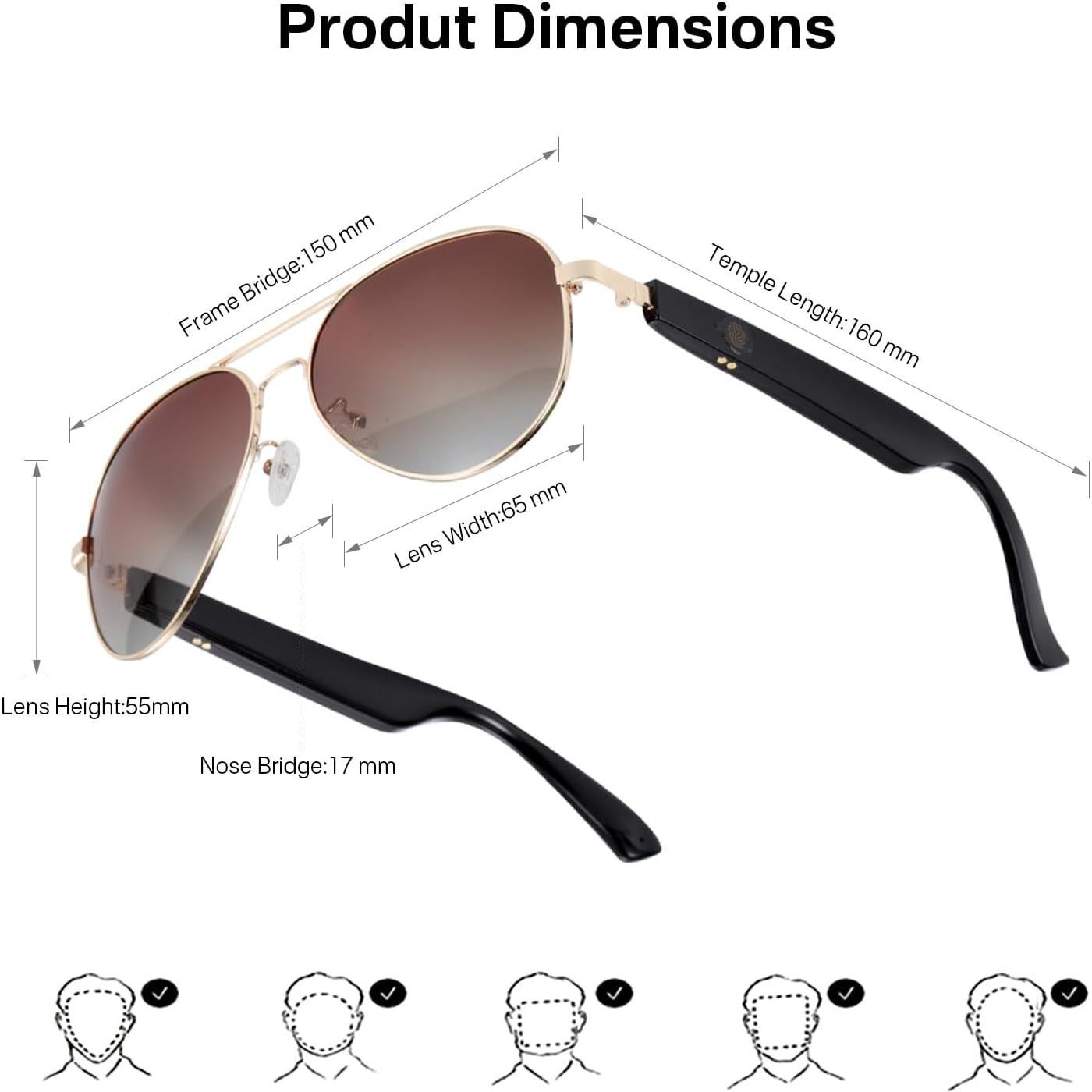 Gafas Inteligentes Bluetooth MZ01 con Audio y Control Táctil