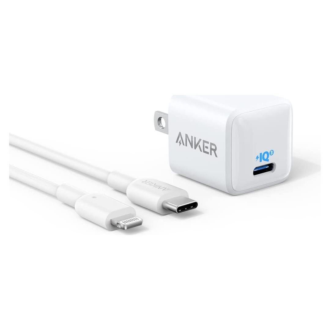 Cargador USB C 20W Anker 511 Nano con Cable 1.83m
