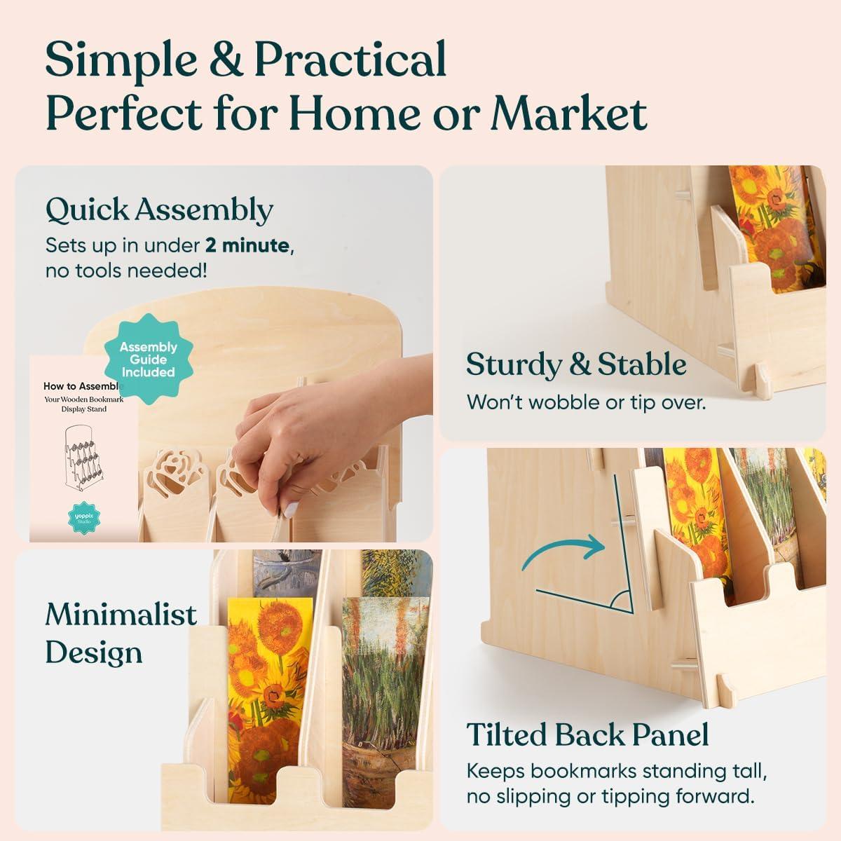 Soporte de Exhibición de Marcadores YOPPIX 20 Bolsillos 43.4cm