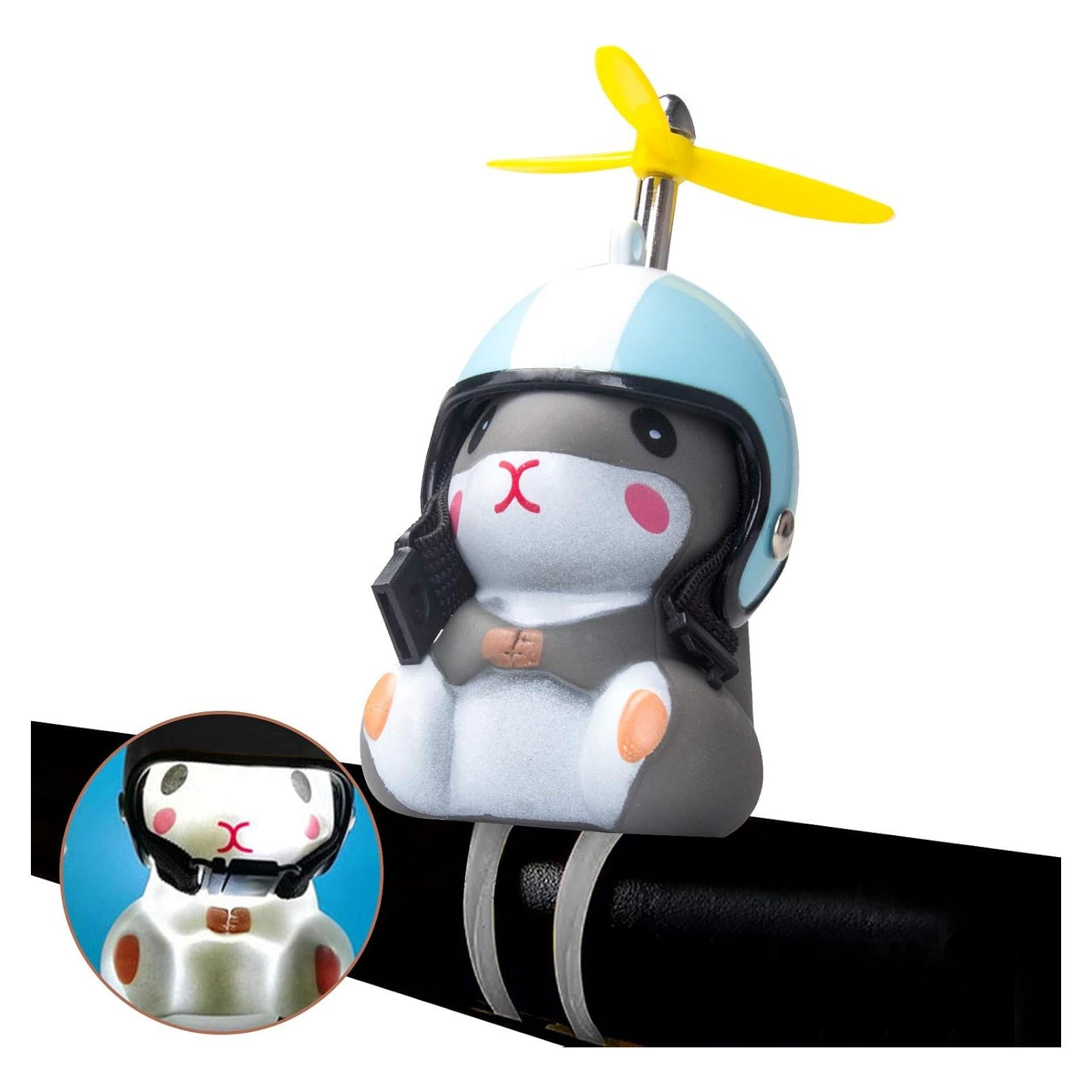 Campana de Bicicleta Wonuu Pato con Luz LED y Casco Hámster