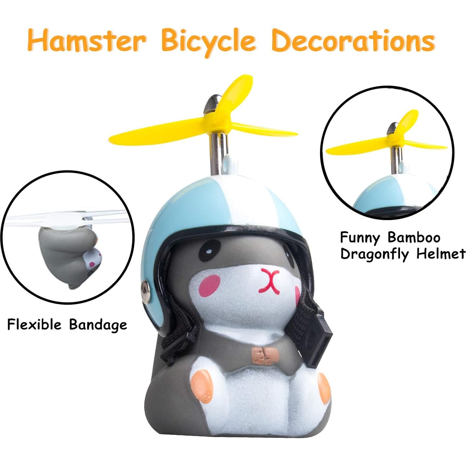 Campana de Bicicleta Wonuu Pato con Luz LED y Casco Hámster