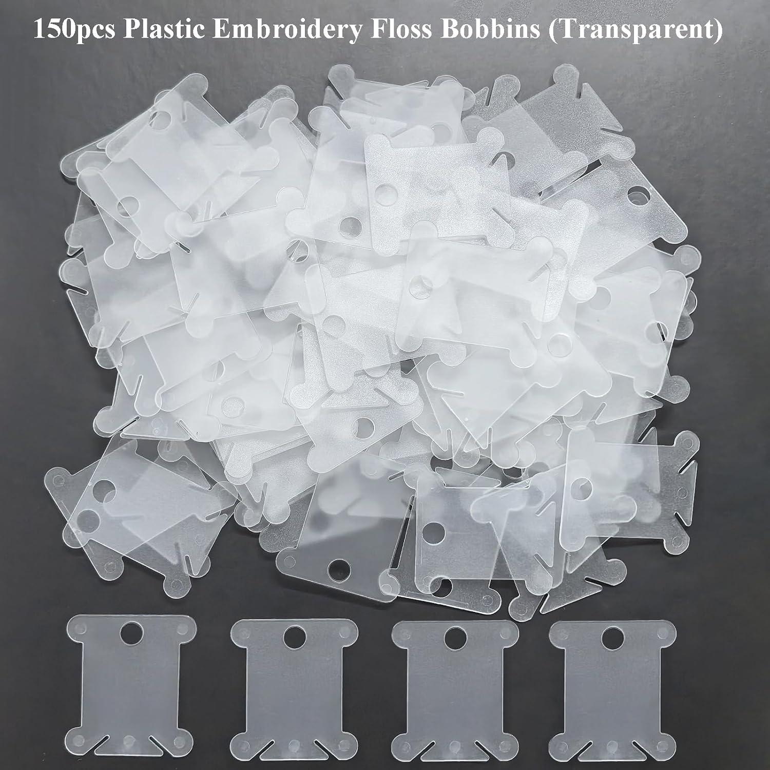 150 Bobinas de Hilo de Bordado Plástico SATONBEYI Transparentes