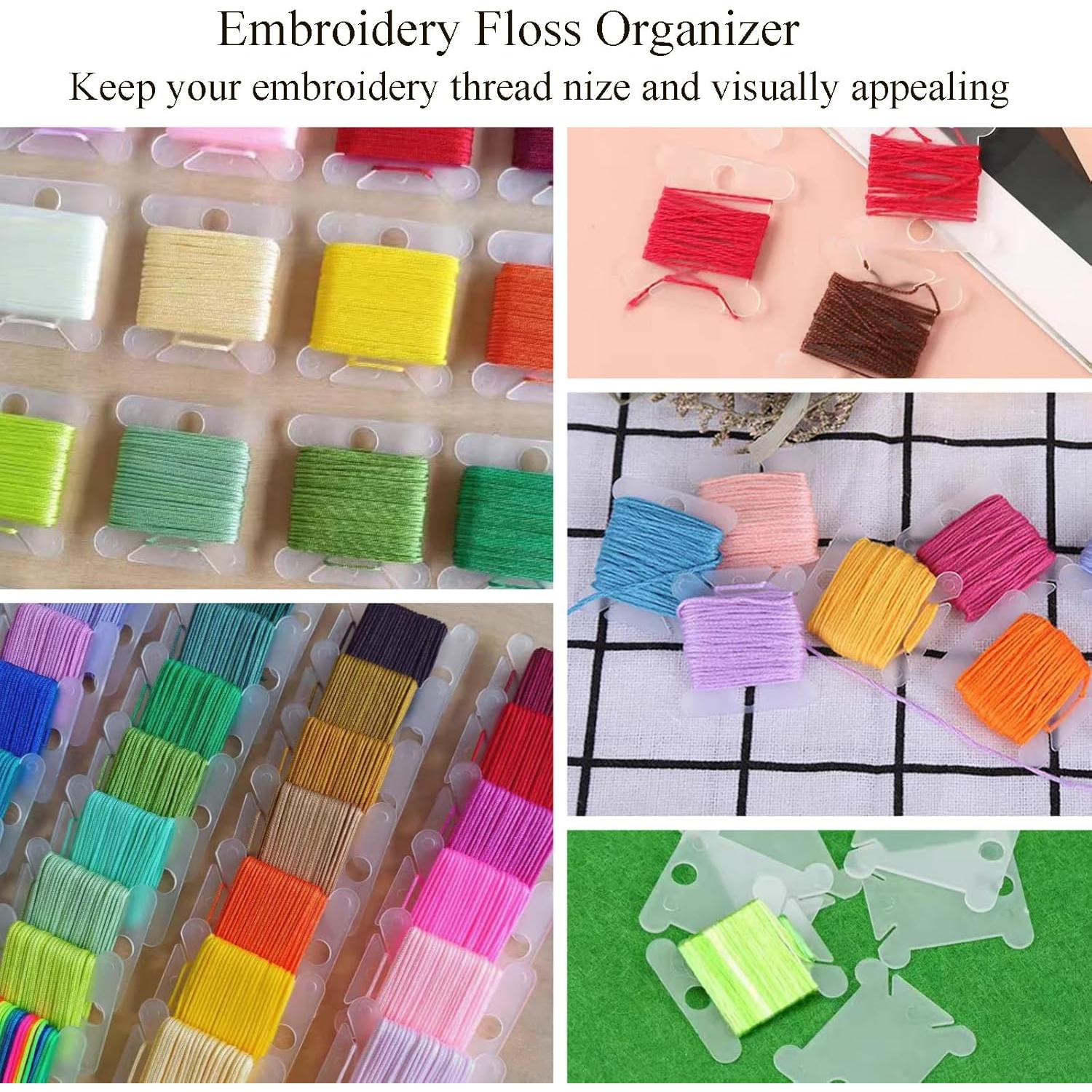 150 Bobinas de Hilo de Bordado Plástico SATONBEYI Transparentes