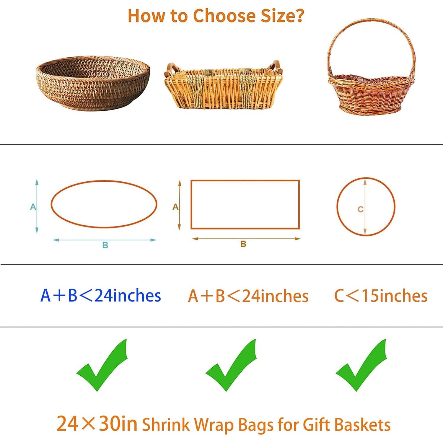 Bolsas de Envoltura Retráctil AOUKAR 10 Pcs 61x76 cm PVC