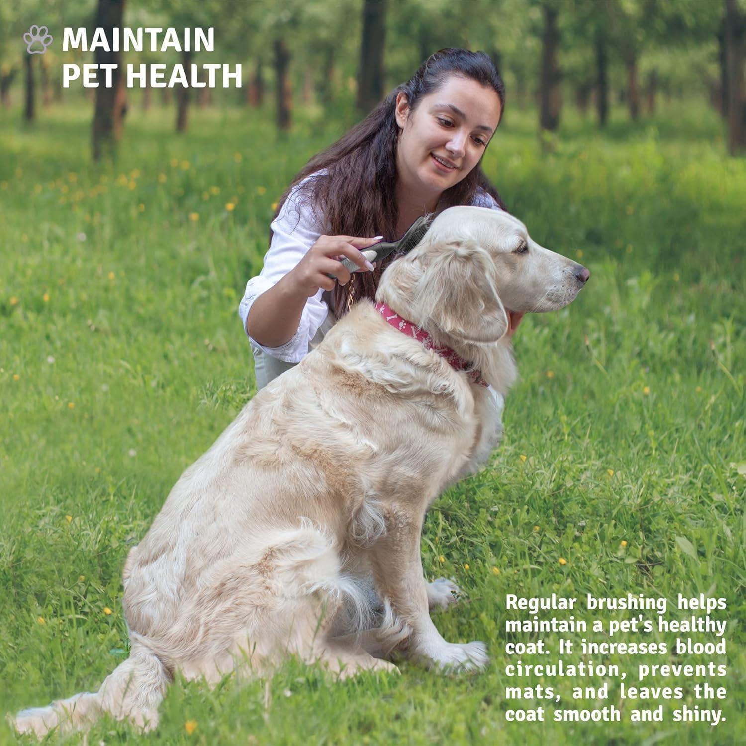 Cepillo para Mascotas Poodlie Negro - Suave para Pelo Corto y Largo