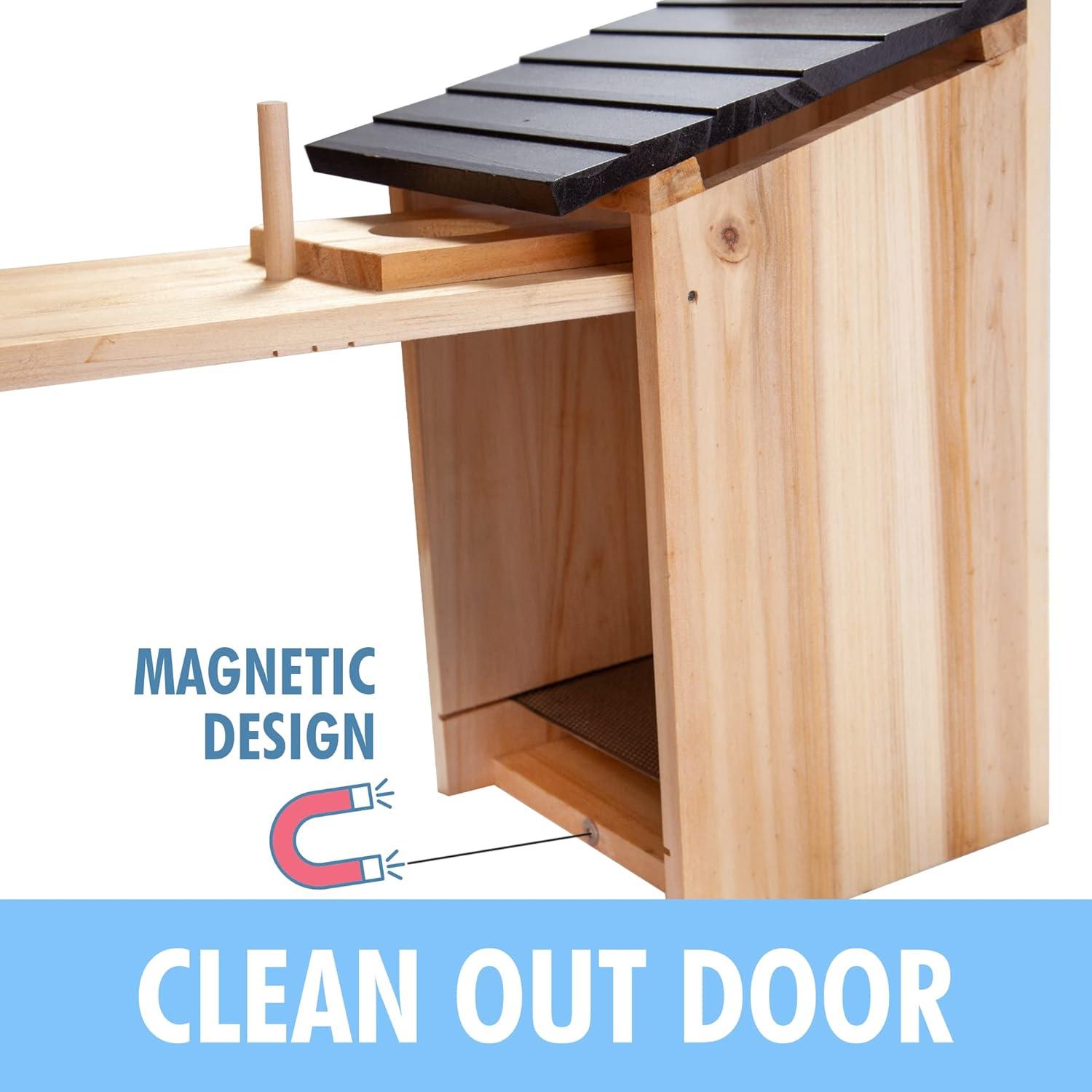 Casa de Aves de Madera Cartman 30cm Azul para Exterior