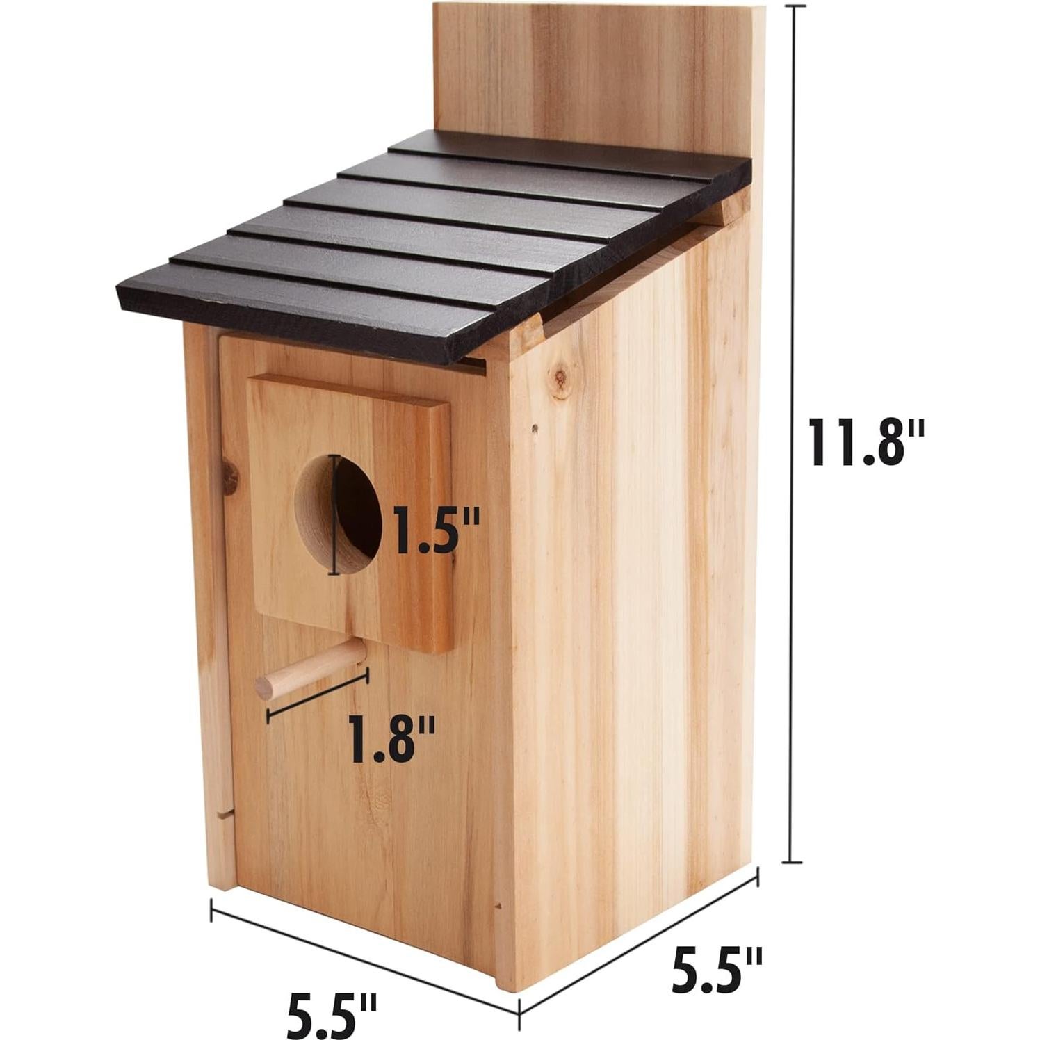 Casa de Aves de Madera Cartman 30cm Azul para Exterior