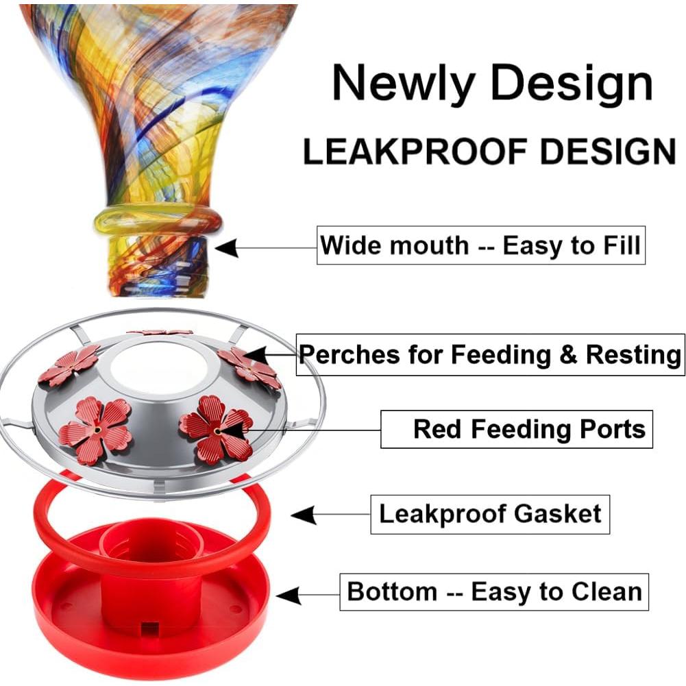 Base Inferior para Alimentador de Colibrí WOSIBO con Tapa de Metal