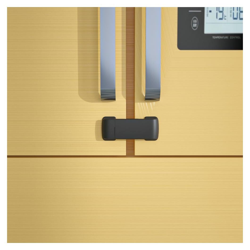 Cerradura de Seguridad para Refrigerador SAFELON 2 Pcs Negro