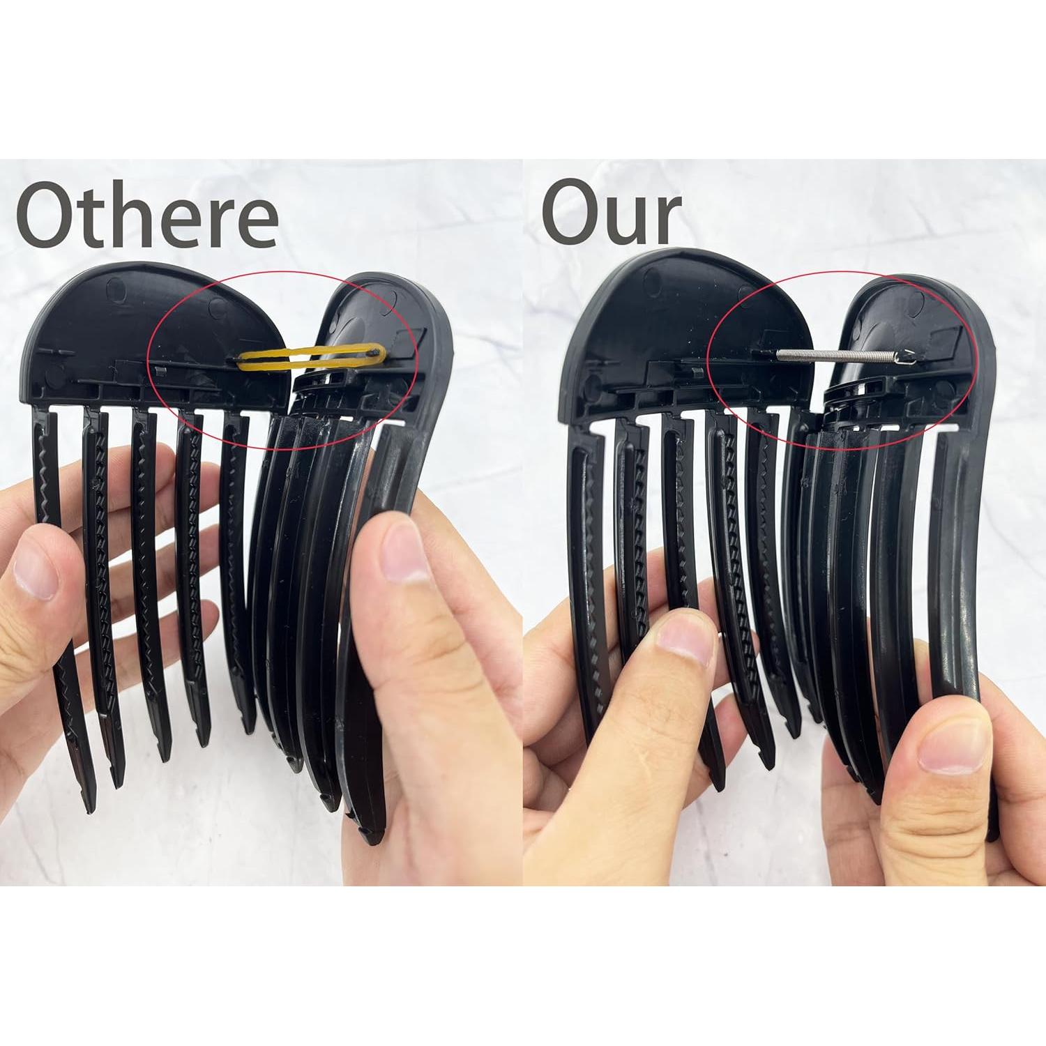 11 Piezas Clips Fluffy Raíz de Cabello YOOOYOOO - Negro