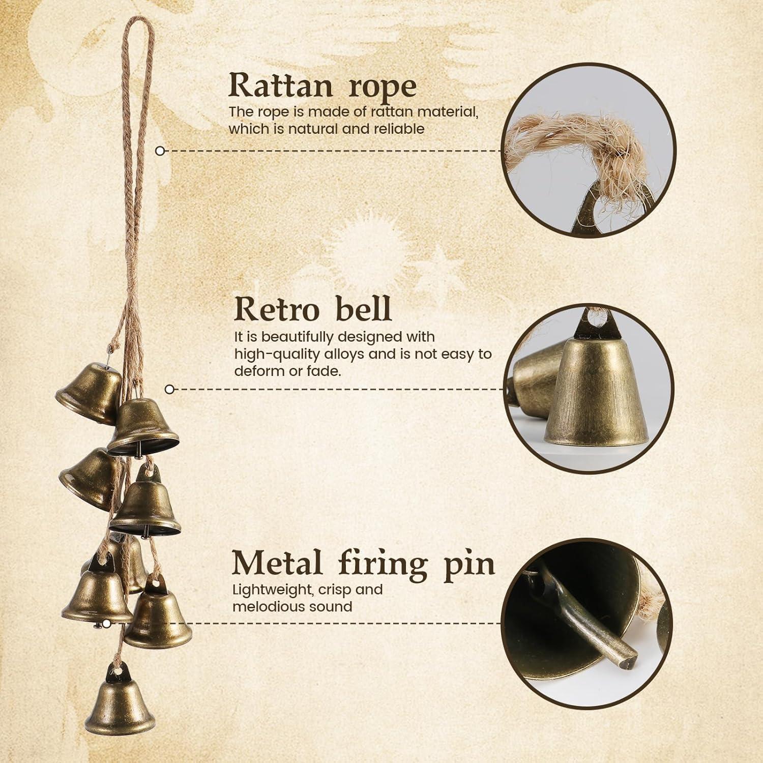 Juego de 2 Campanas de Bruja Ausicfen para Manija de Puerta