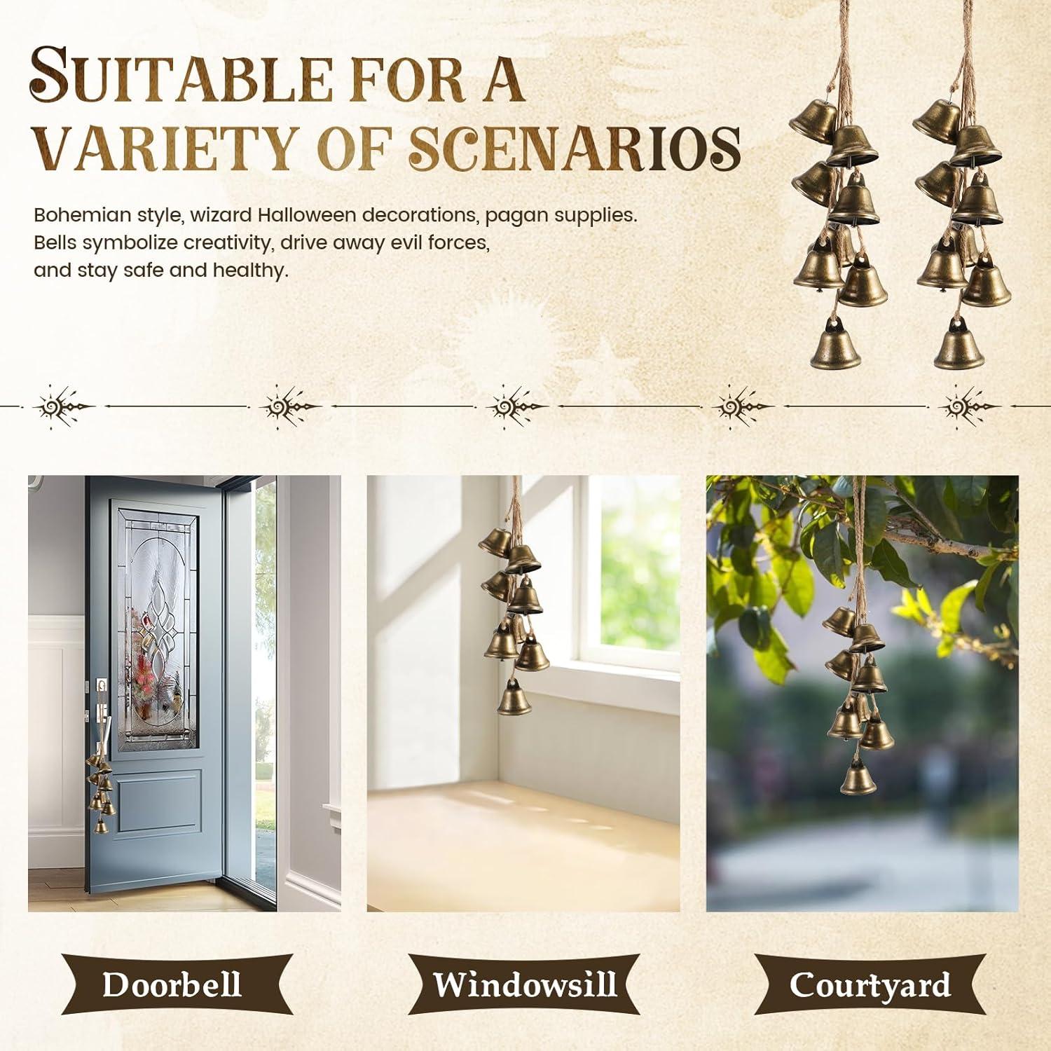Juego de 2 Campanas de Bruja Ausicfen para Manija de Puerta