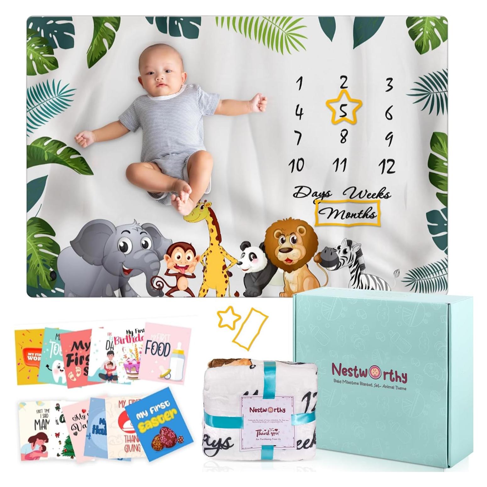 Manta de Hitos Mensuales Nestworthy 152.4x101.6cm Suave