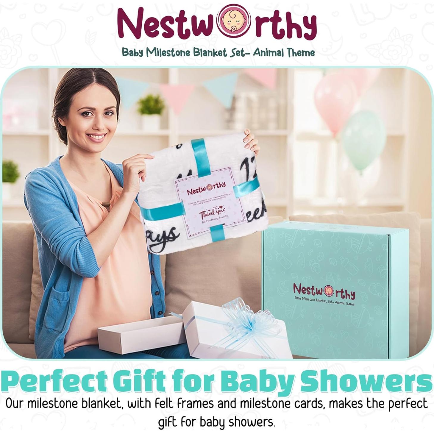 Manta de Hitos Mensuales Nestworthy 152.4x101.6cm Suave