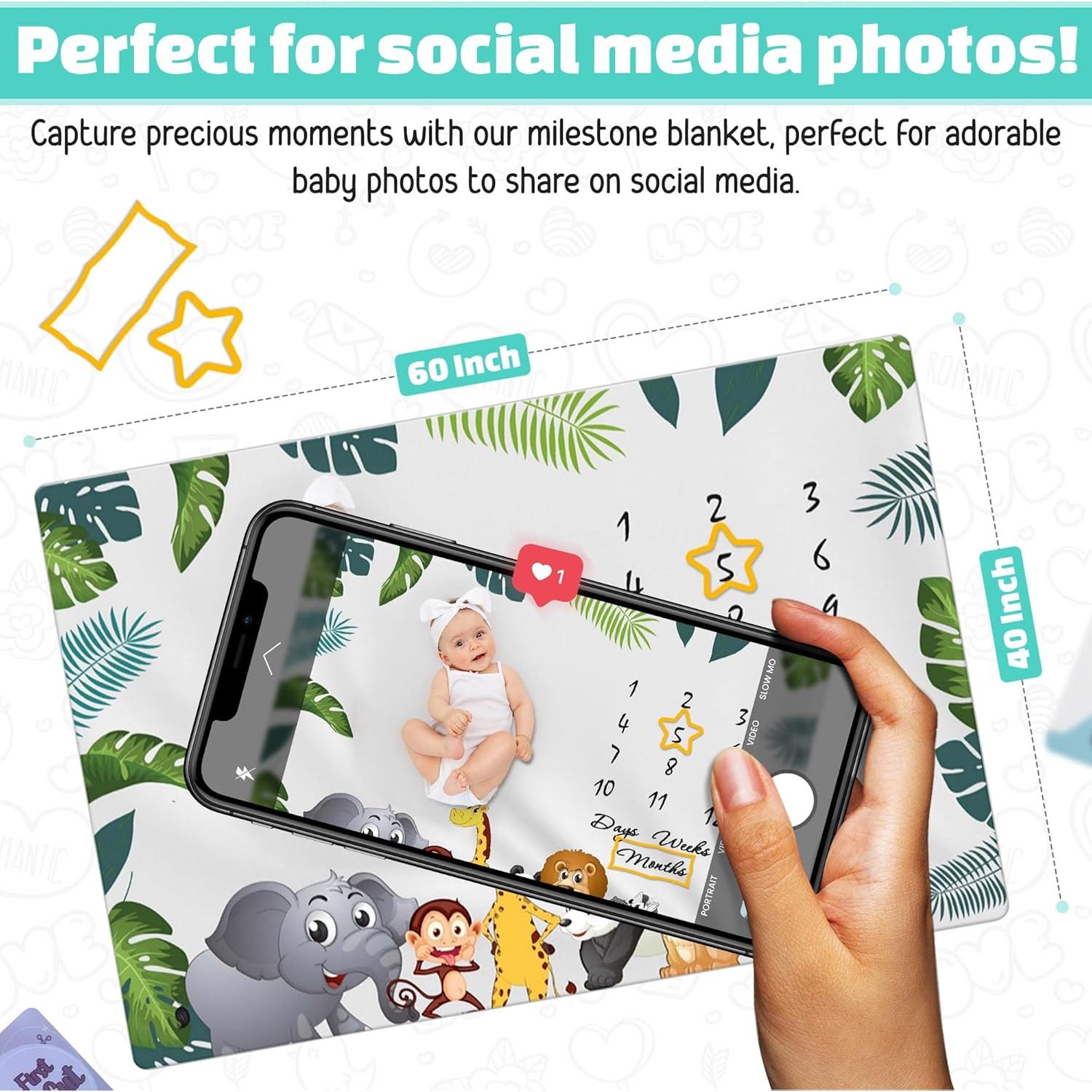 Manta de Hitos Mensuales Nestworthy 152.4x101.6cm Suave