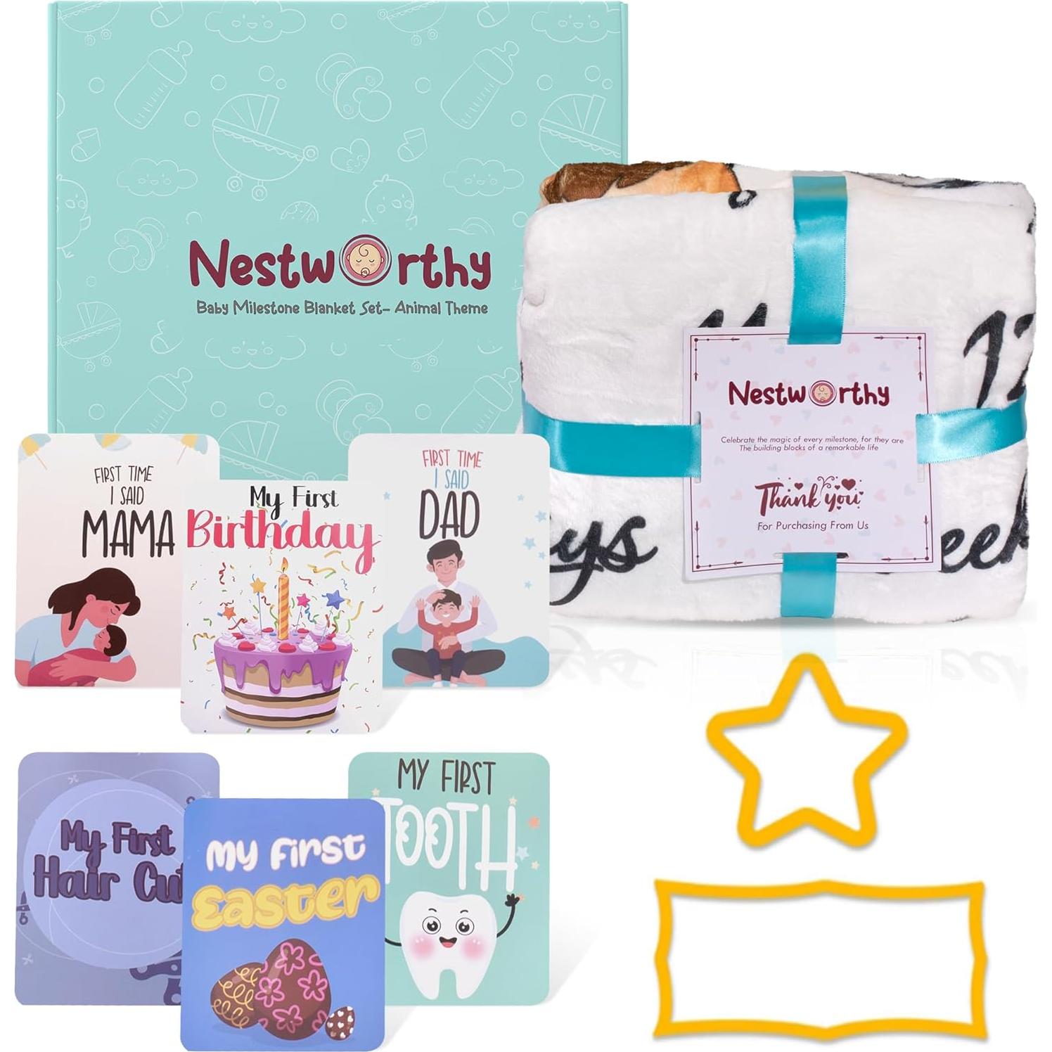 Manta de Hitos Mensuales Nestworthy 152.4x101.6cm Suave