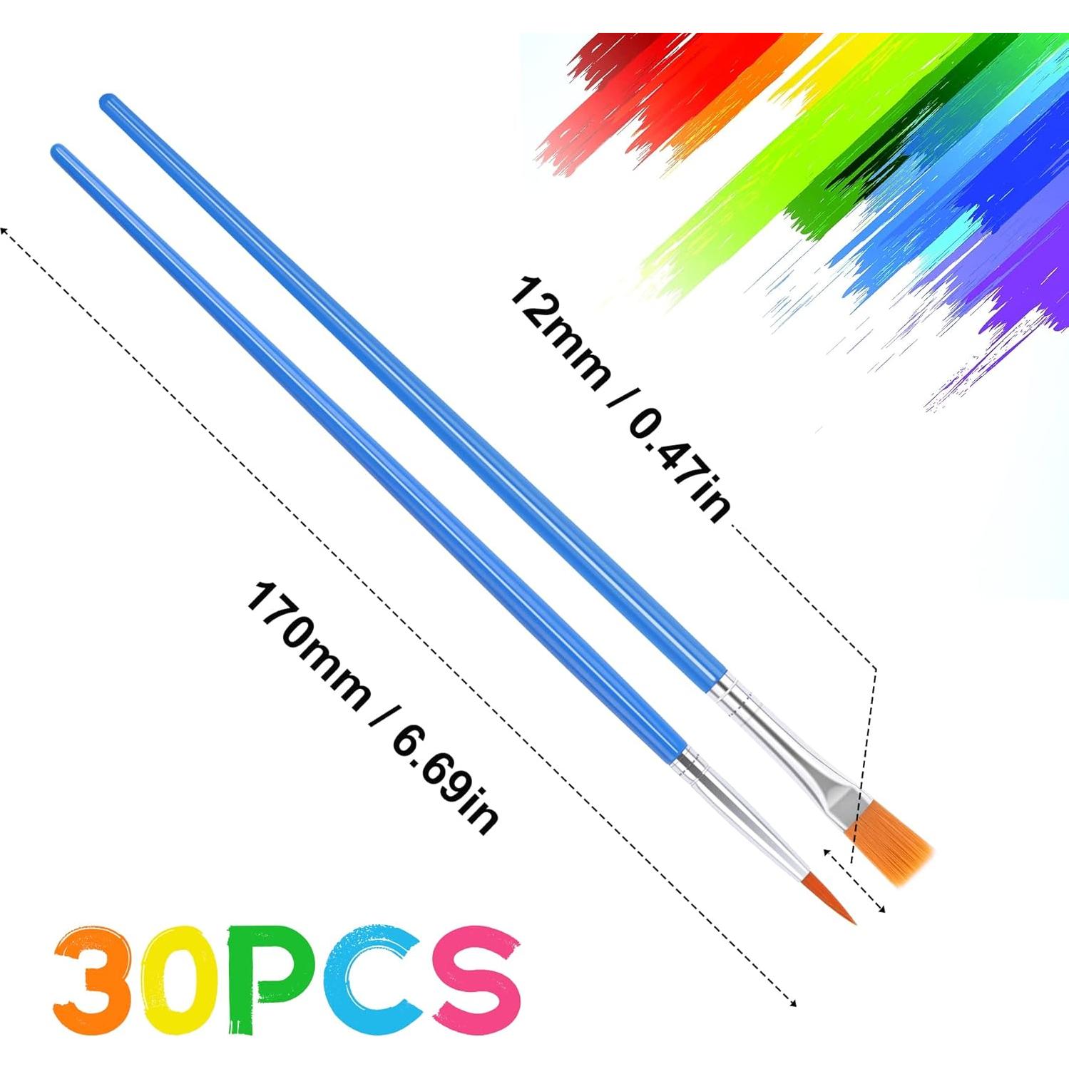 Pinceles de Pintura UPINS 30 Pcs para Detalle Nylon