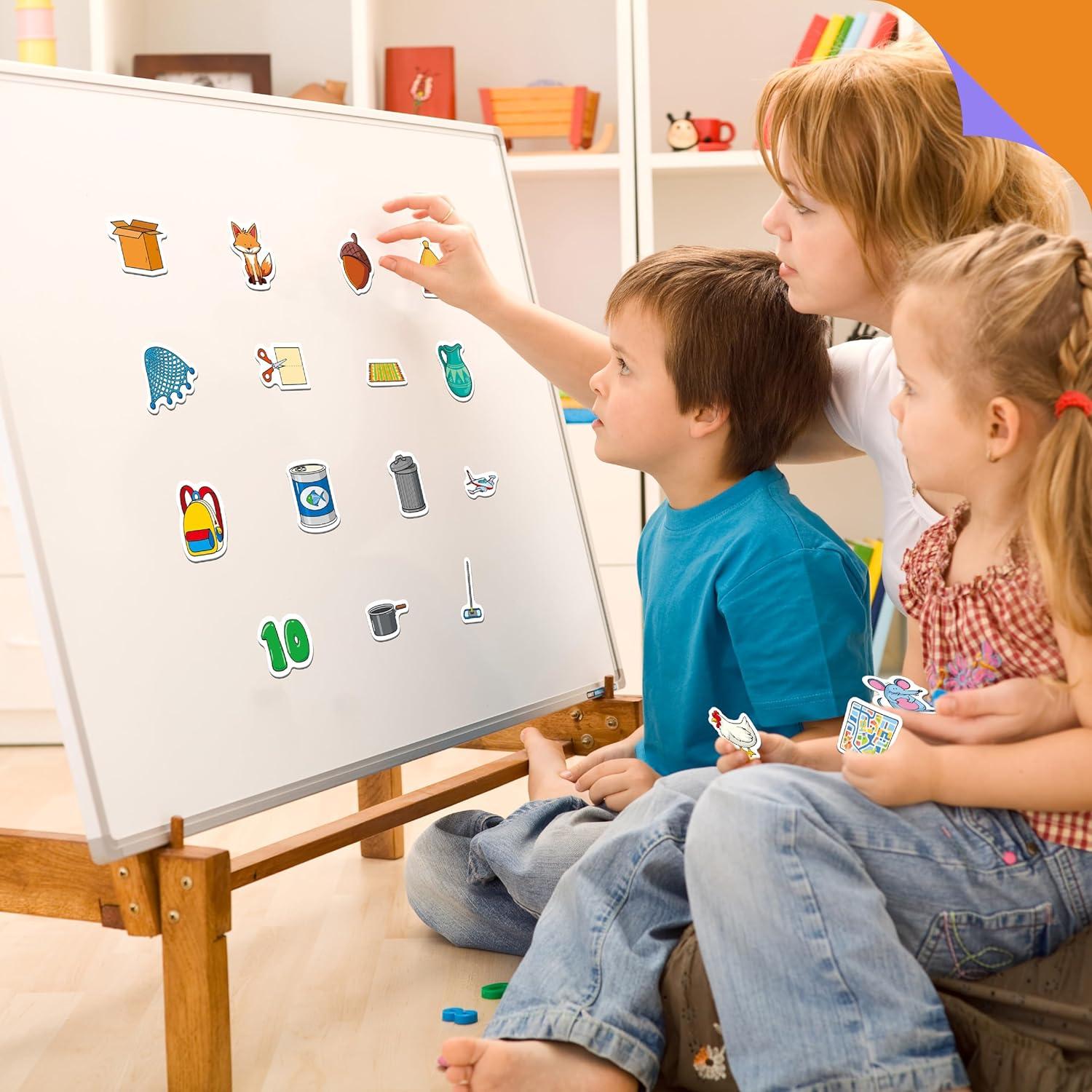 50 Imanes de Objetos CVC SpriteGru para Aprendizaje Infantil