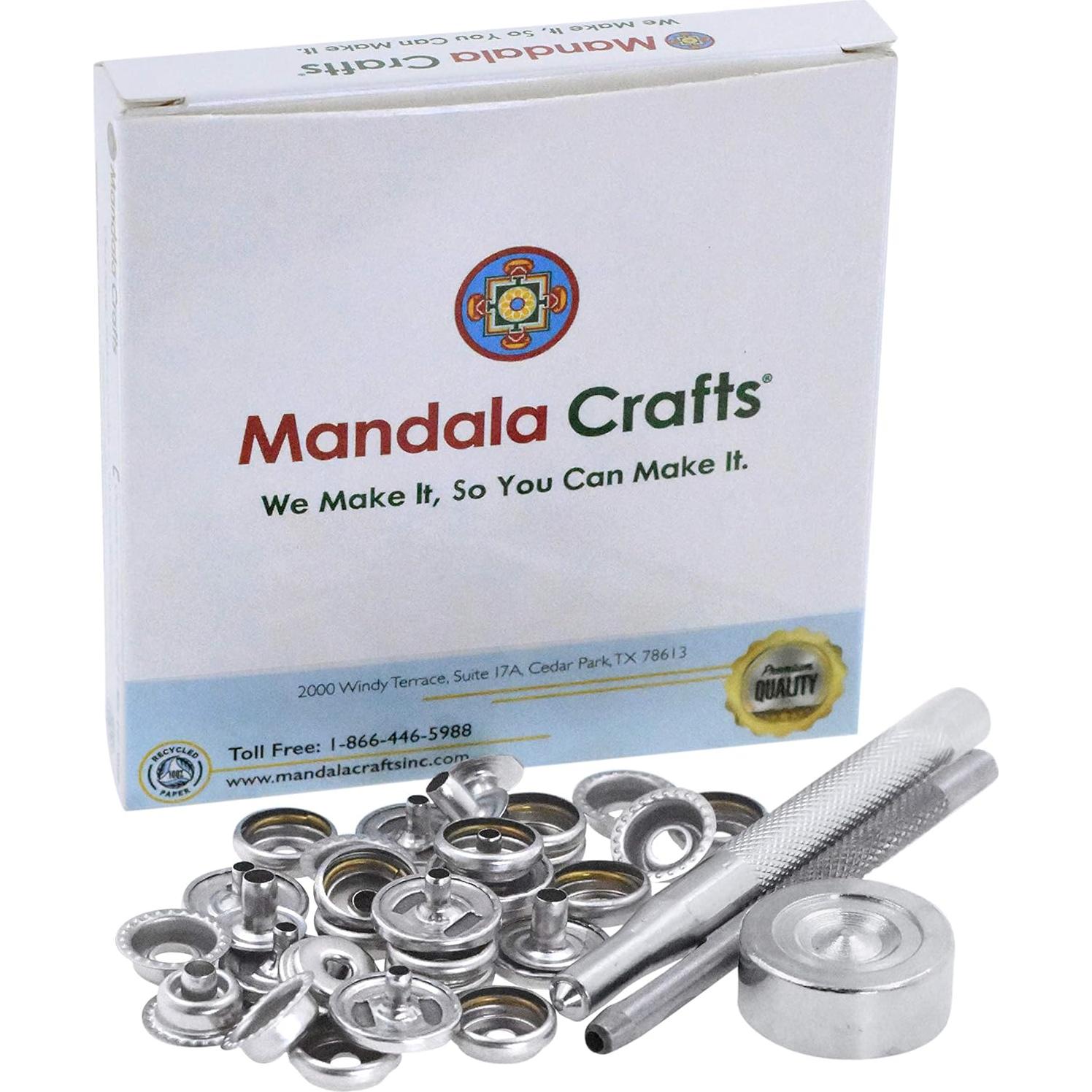 Kit de Botones de Presión Mandala Crafts Acero Inoxidable 15mm