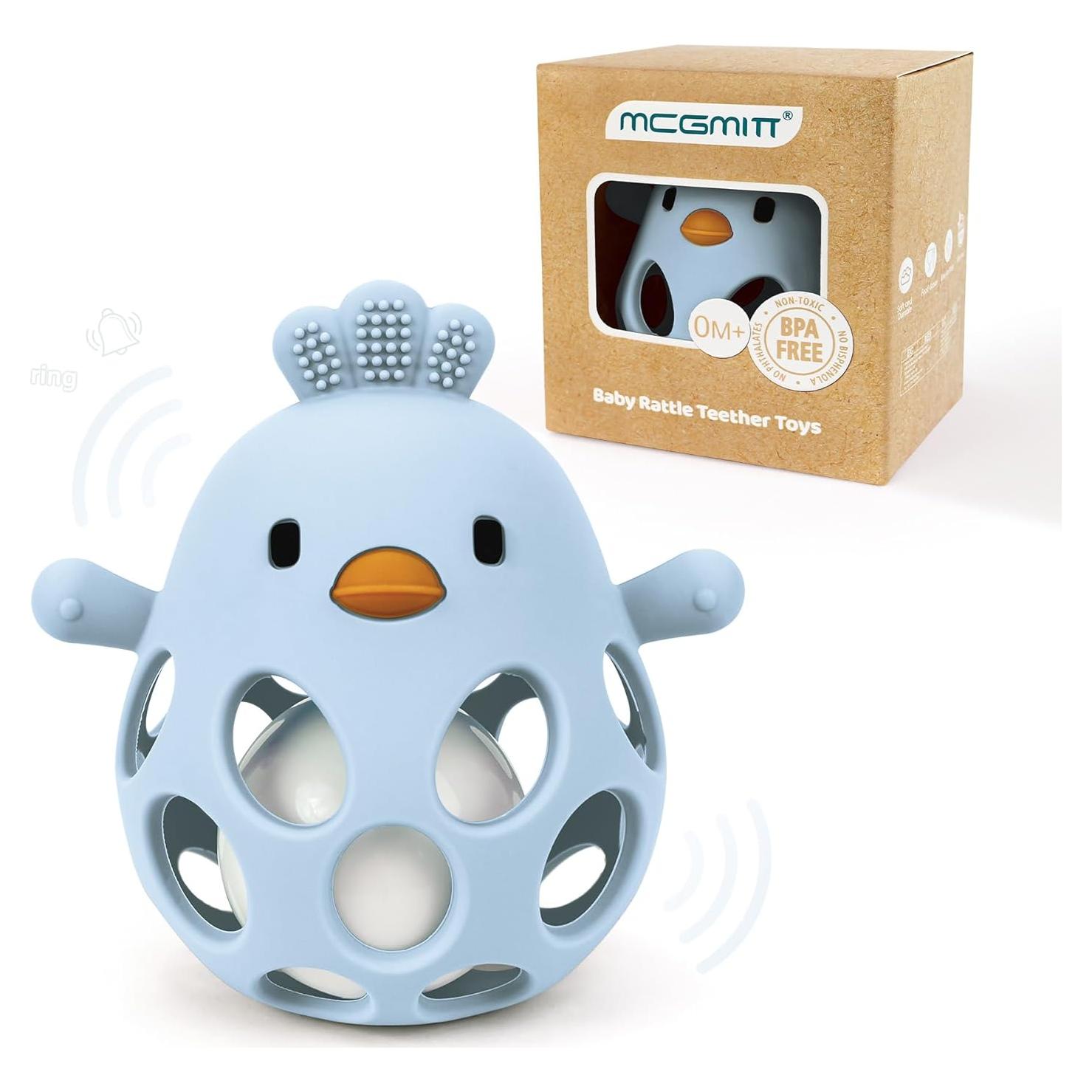 MCGMITT Mordedor de Silicona para Bebés 0-12 Meses Azul