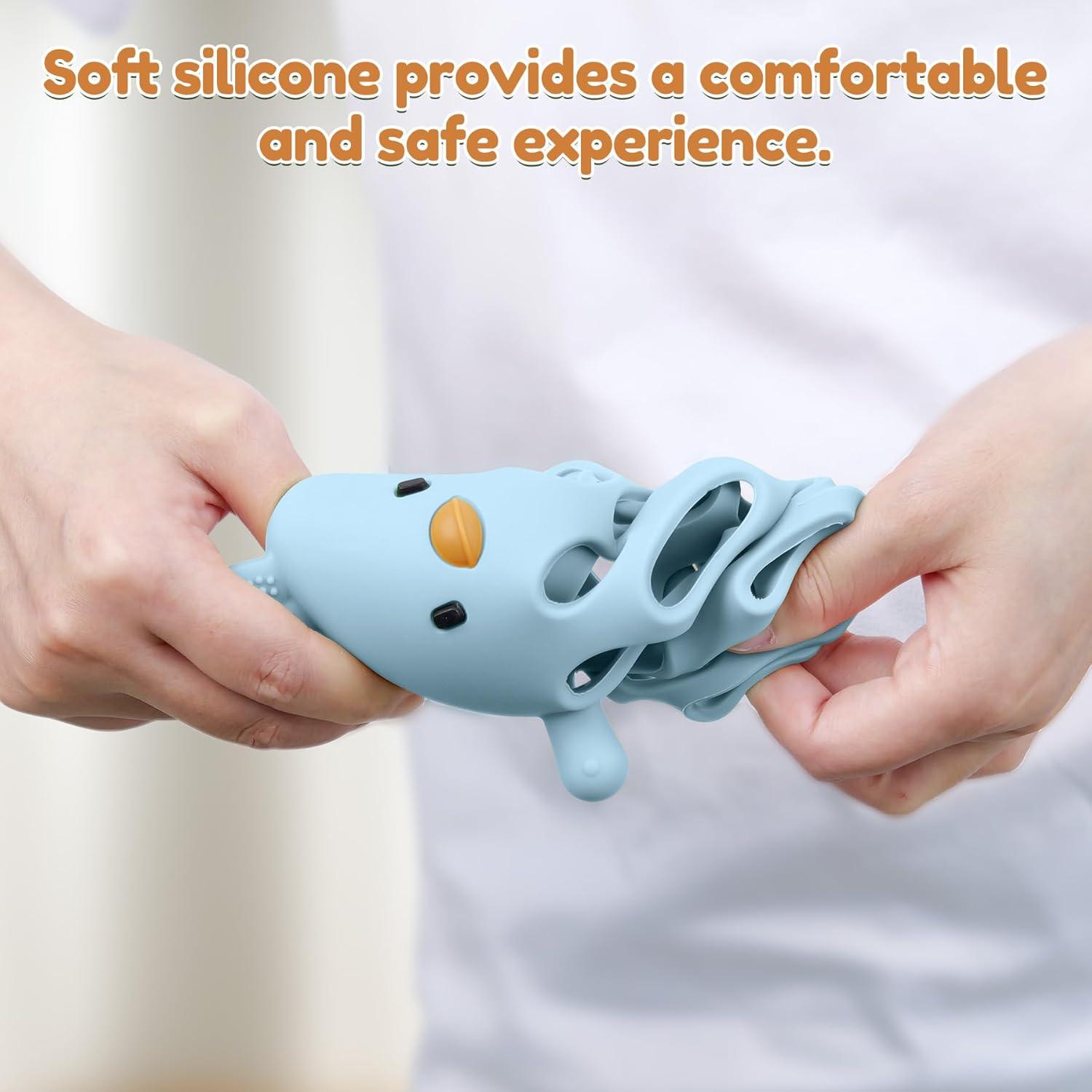 MCGMITT Mordedor de Silicona para Bebés 0-12 Meses Azul