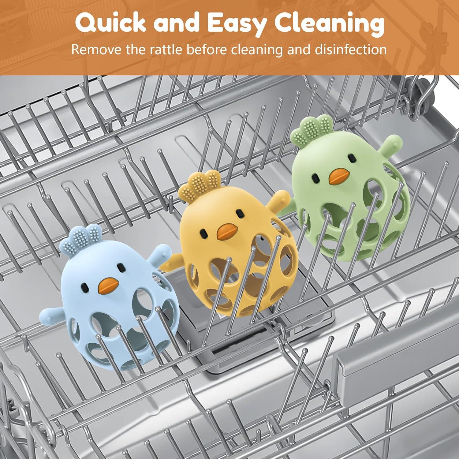 MCGMITT Mordedor de Silicona para Bebés 0-12 Meses Azul