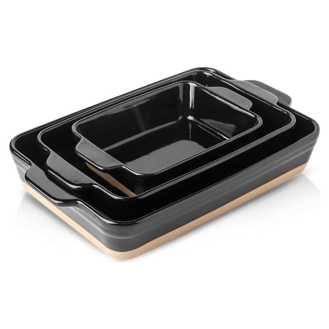 Juego de Bandejas para Hornear HVH Cerámica 3 Piezas 13x9 cm